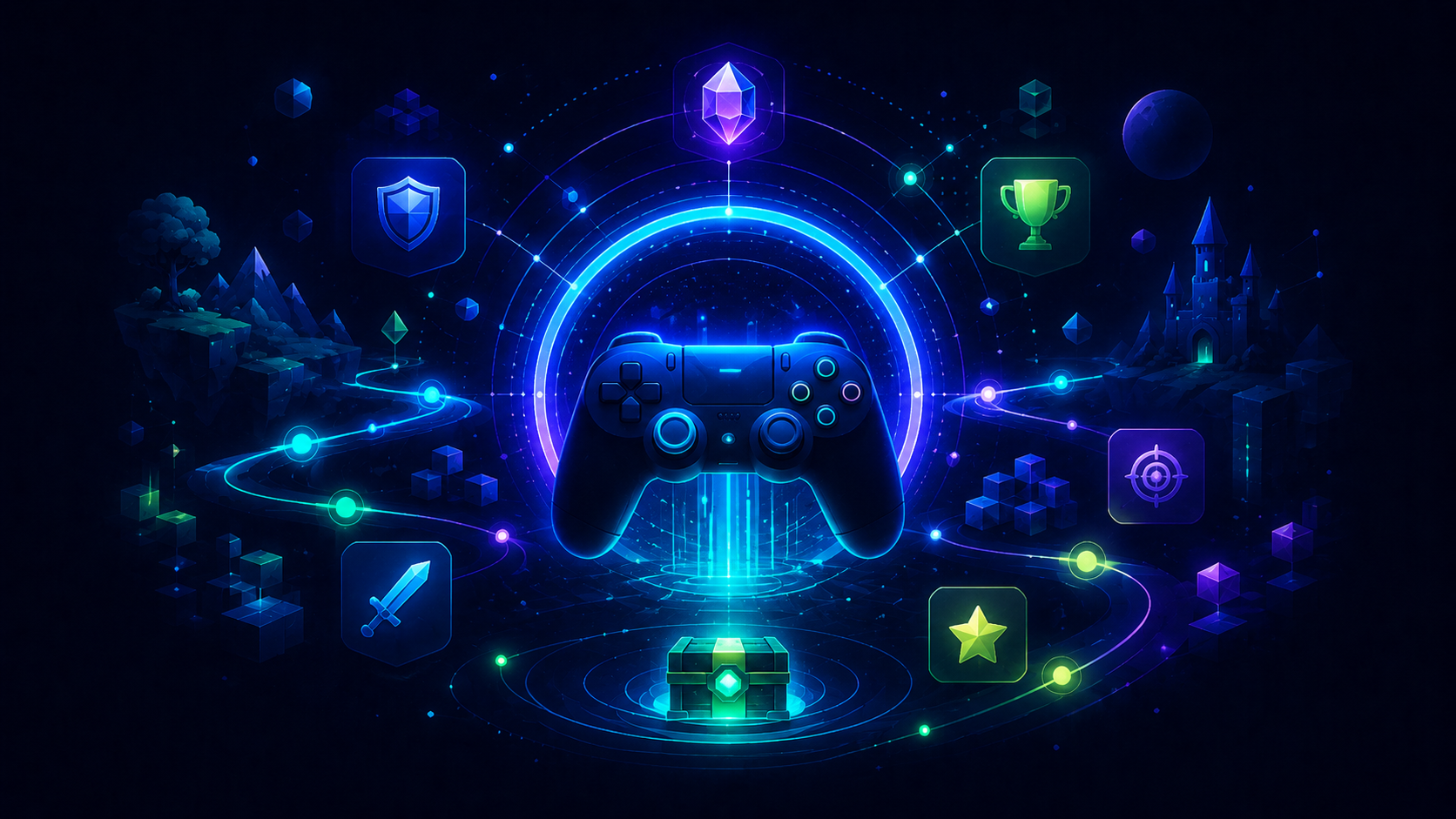 Ilustración de El videojuego es el arte de crear mundos interactivos