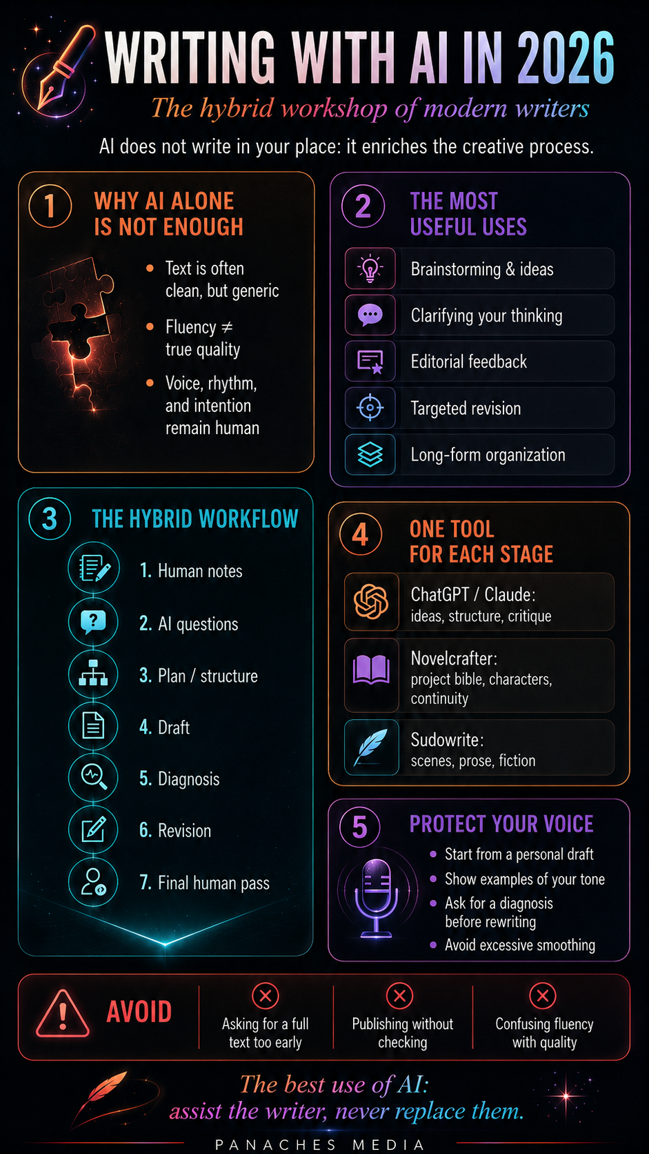 Illustration for Writing with AI in 2026: the hybrid workshop of modern writers
