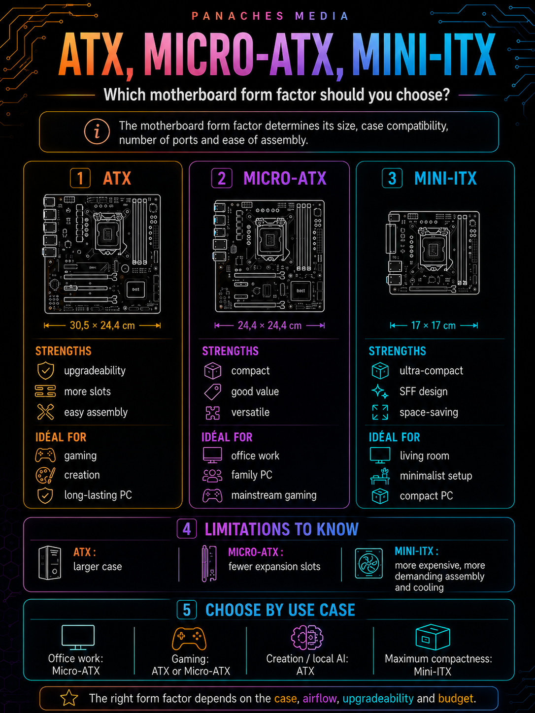 Illustration for ATX, Micro-ATX, Mini-ITX: Which Motherboard Form Factor Should You Choose?