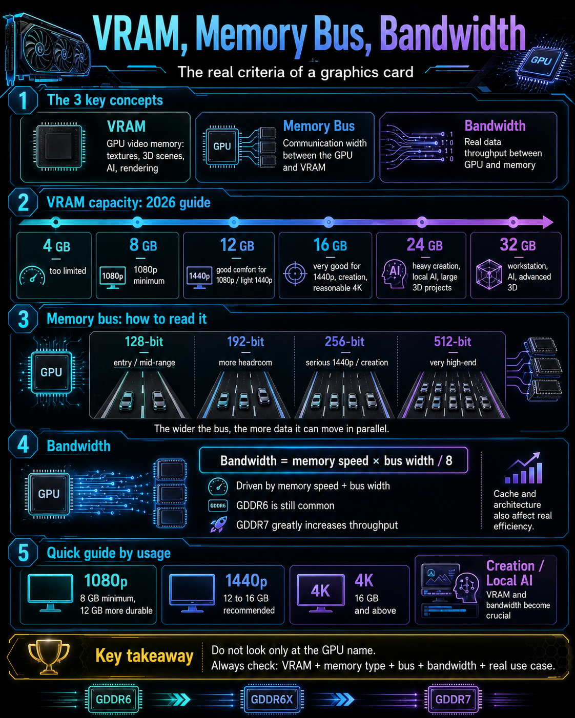 Illustration for VRAM, Memory Bus, Bandwidth: The Real Criteria of a Graphics Card
