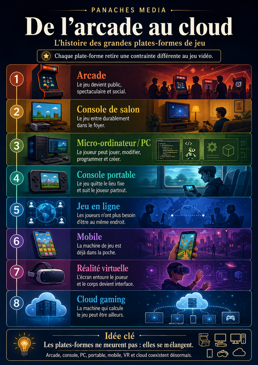 Illustration de De l’arcade au cloud : l’histoire des grandes plates-formes de jeu
