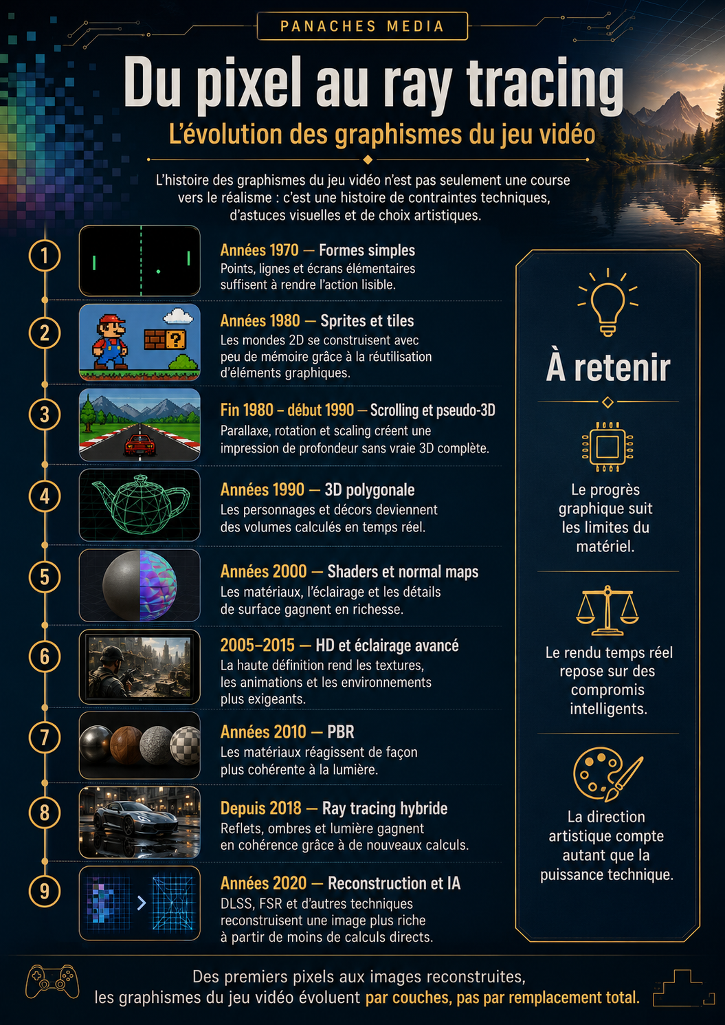 Illustration de Du pixel au ray tracing : l’évolution des graphismes de jeu vidéo
