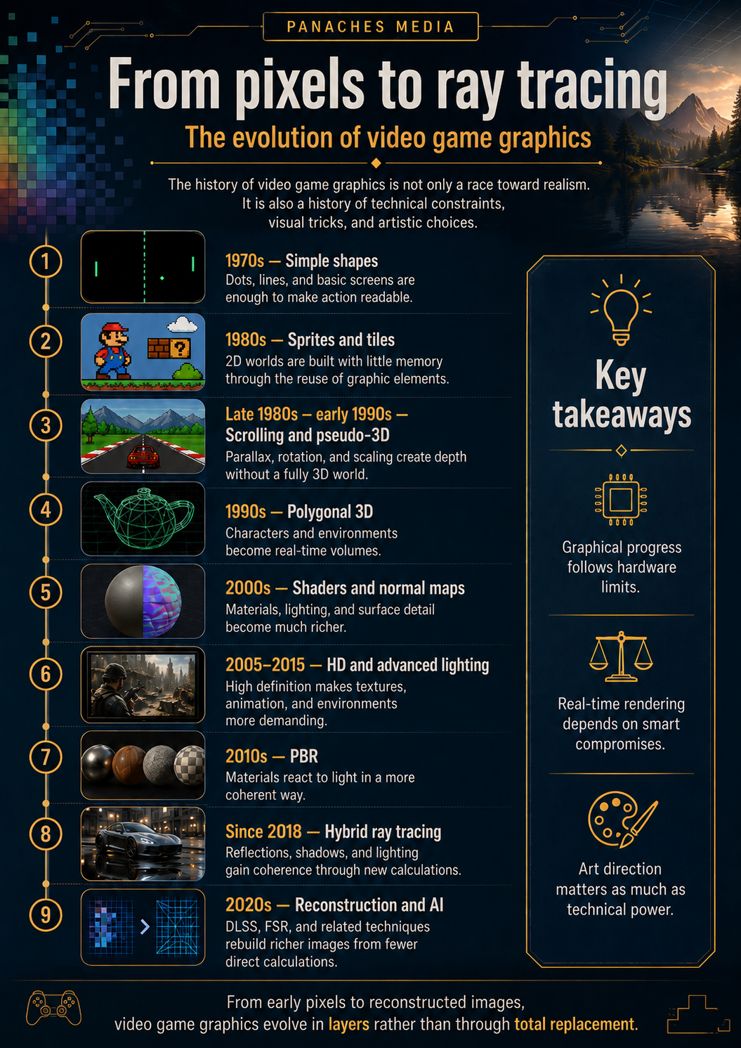Illustration for From Pixels to Ray Tracing: The Evolution of Video Game Graphics