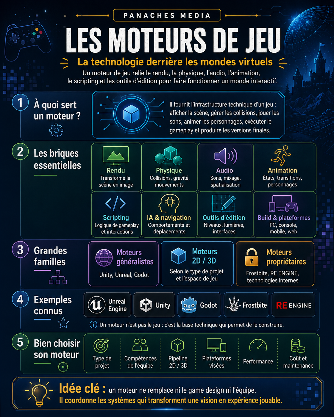 Illustration de Les moteurs de jeu : la technologie derrière les mondes virtuels