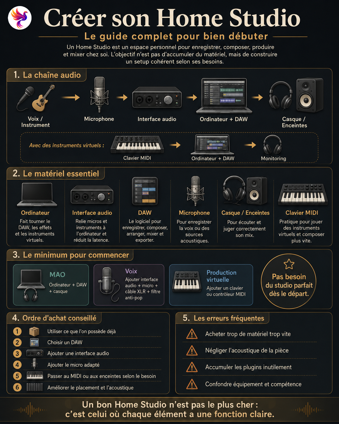 Illustration de Créer son Home Studio : le guide complet