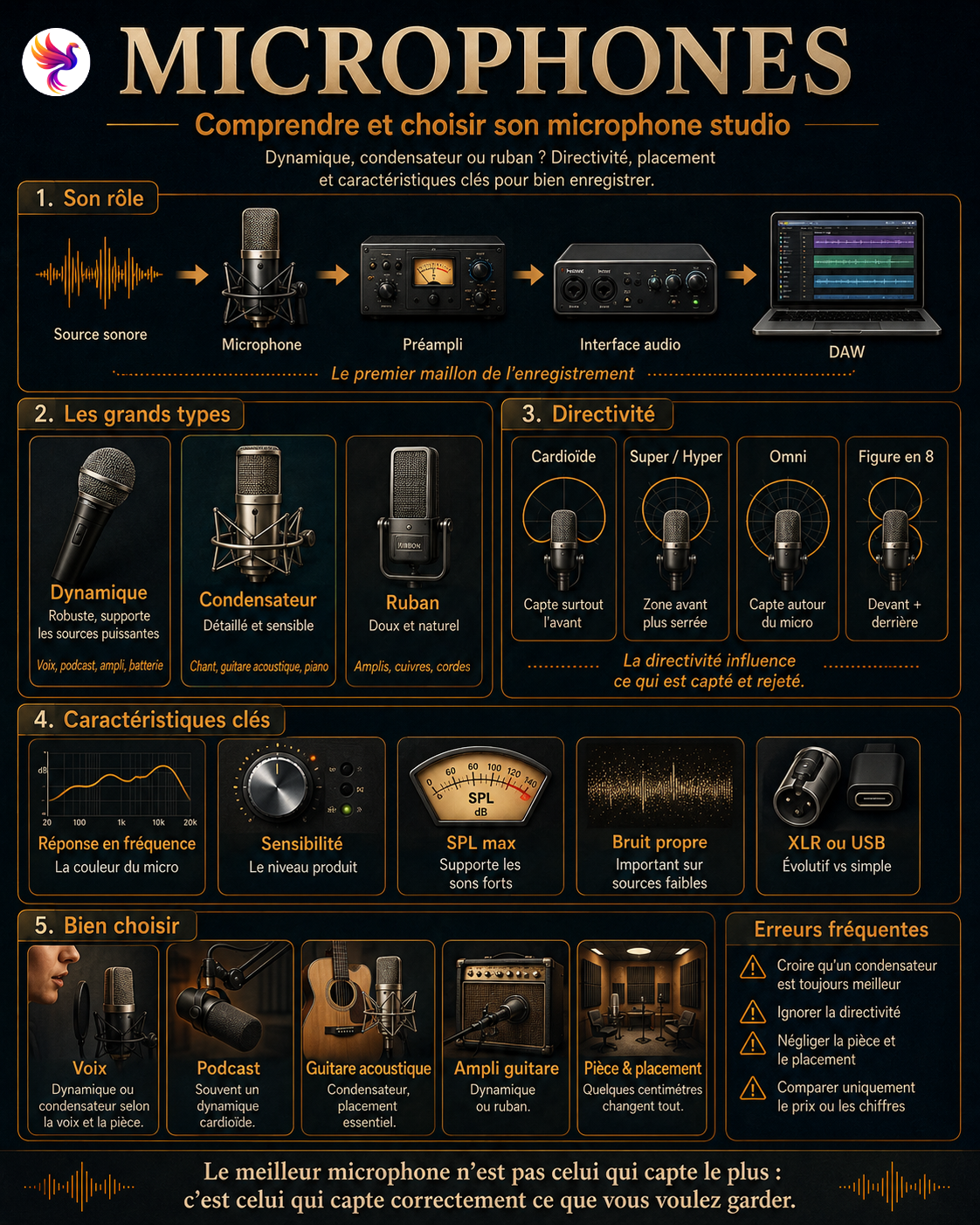 Illustration de Microphones studio : comprendre et choisir son microphone