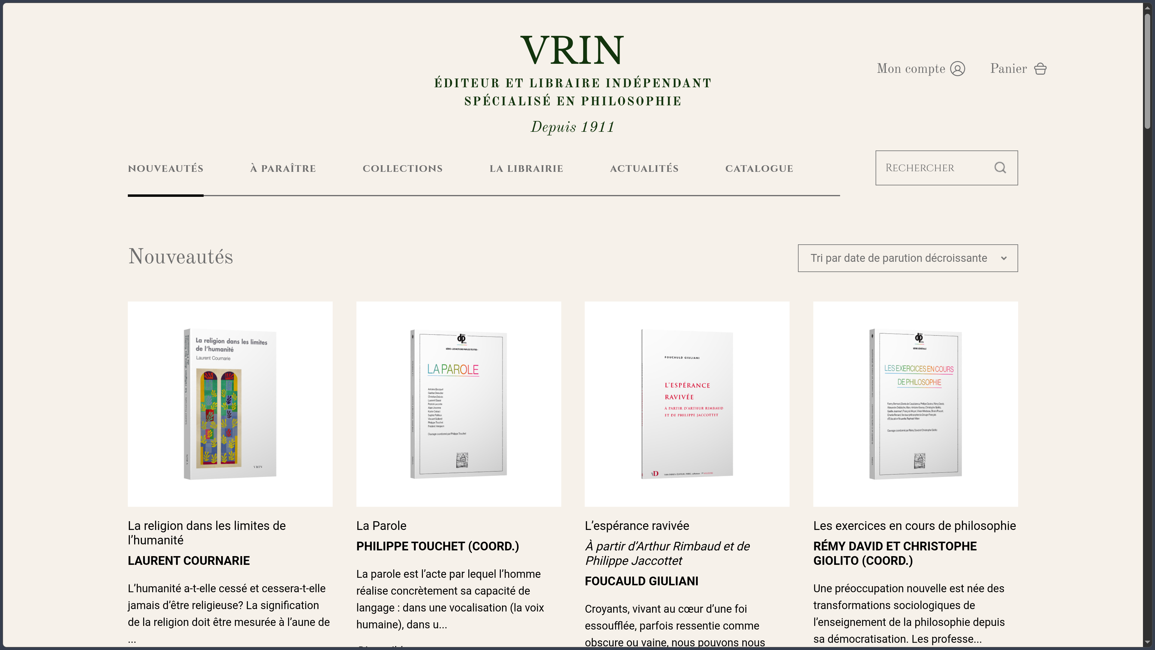 Librairie philosophique J. Vrin