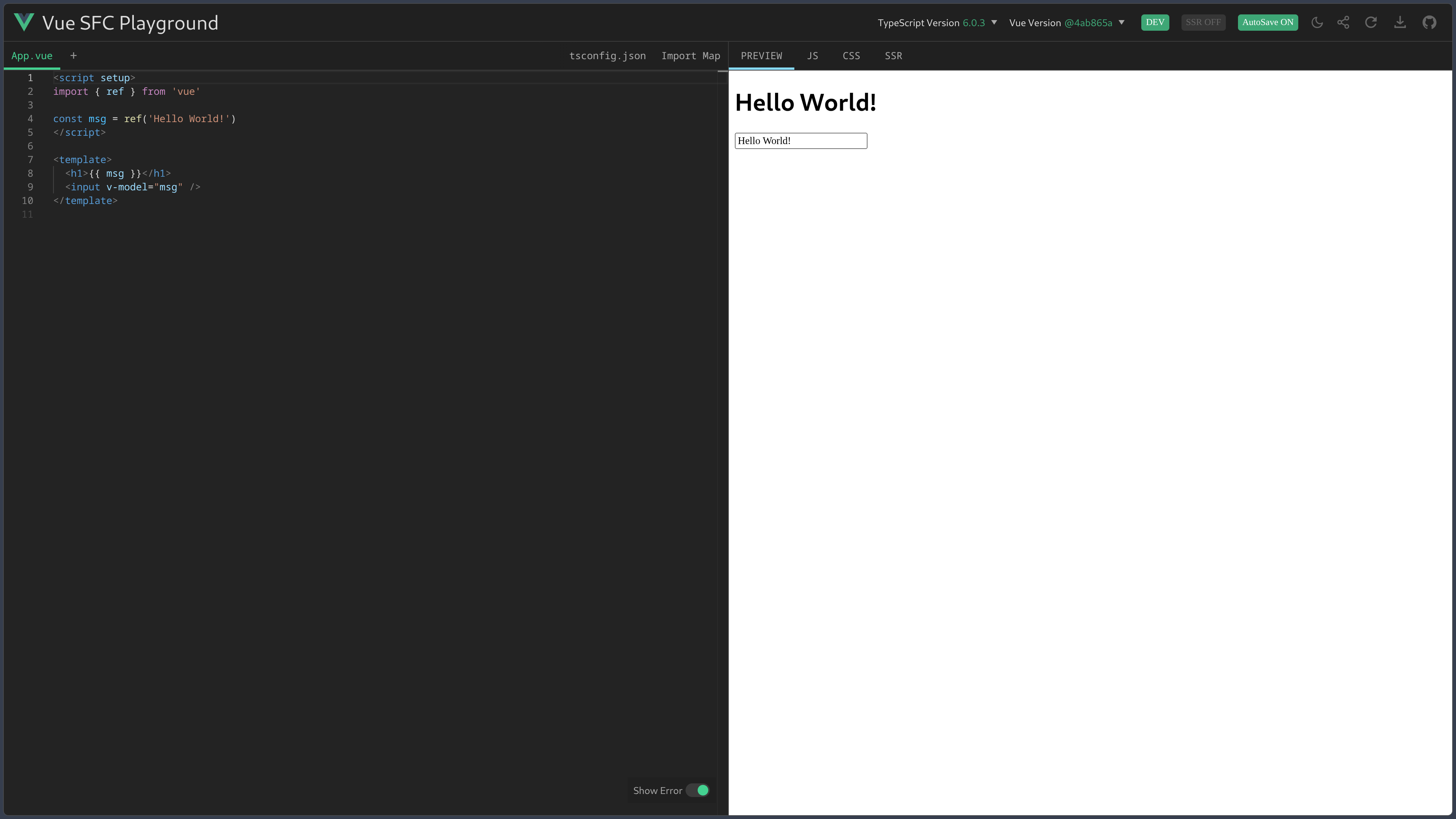 Vue.js screenshot