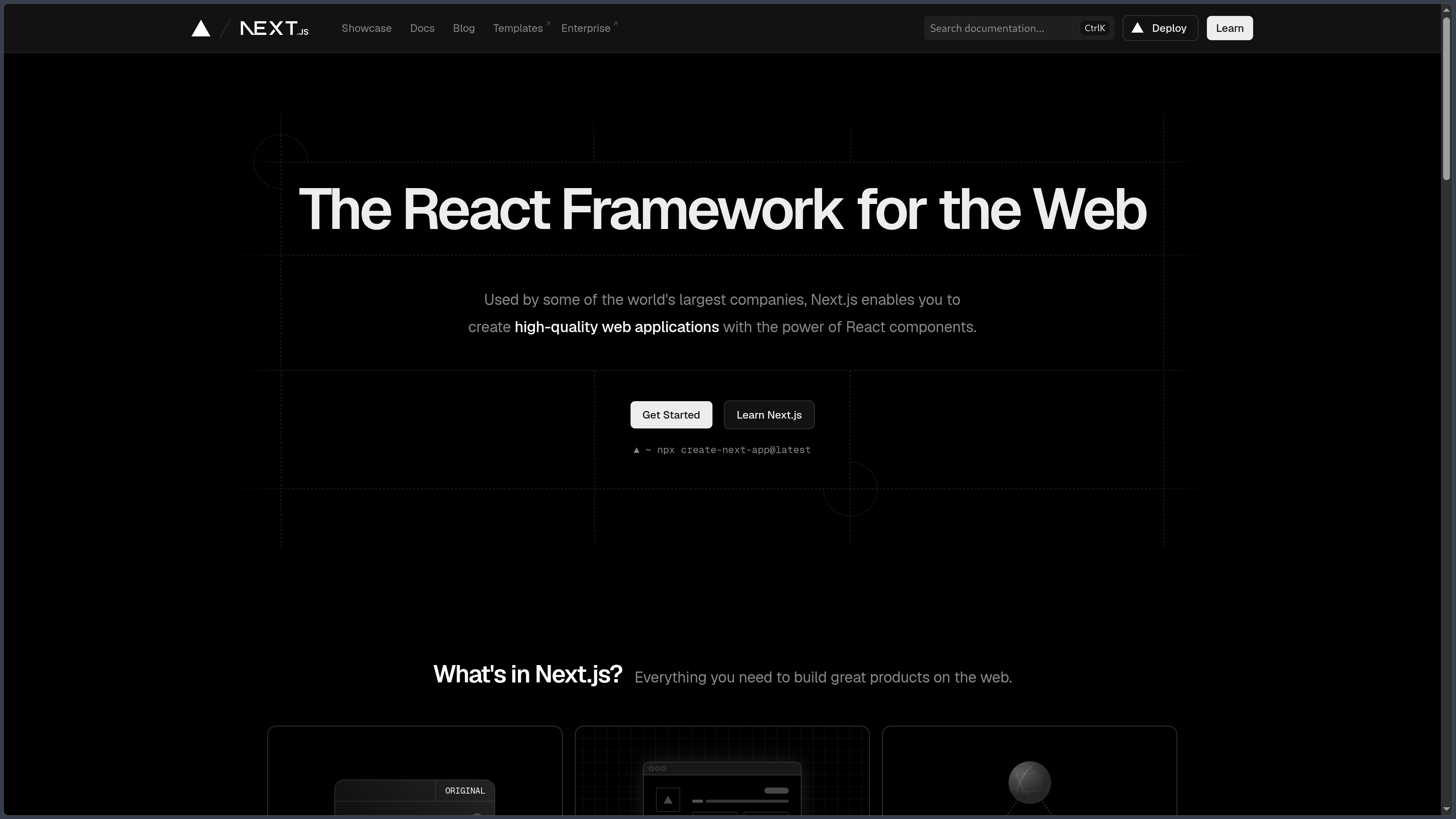 Next.js screenshot