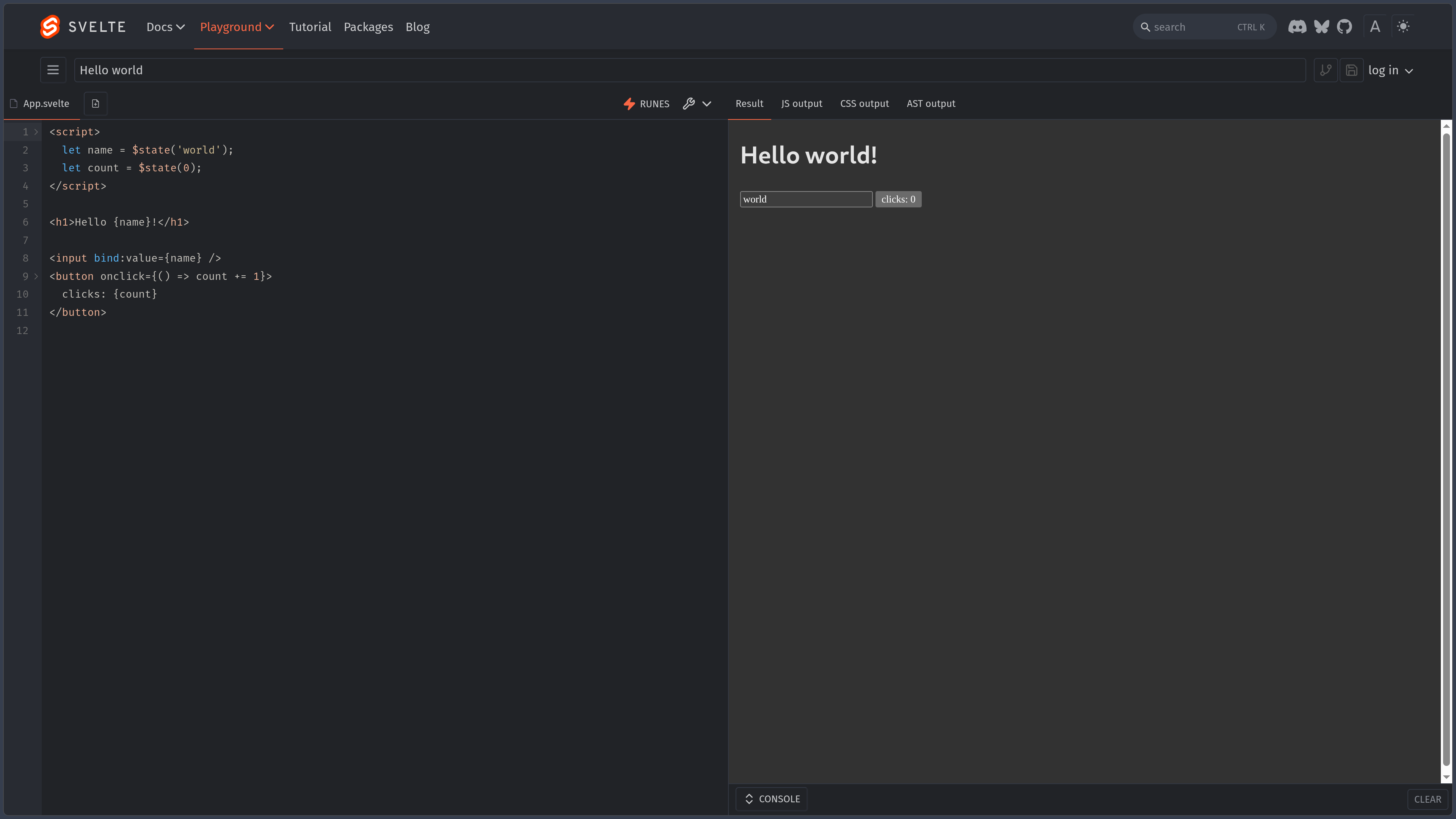 Svelte screenshot
