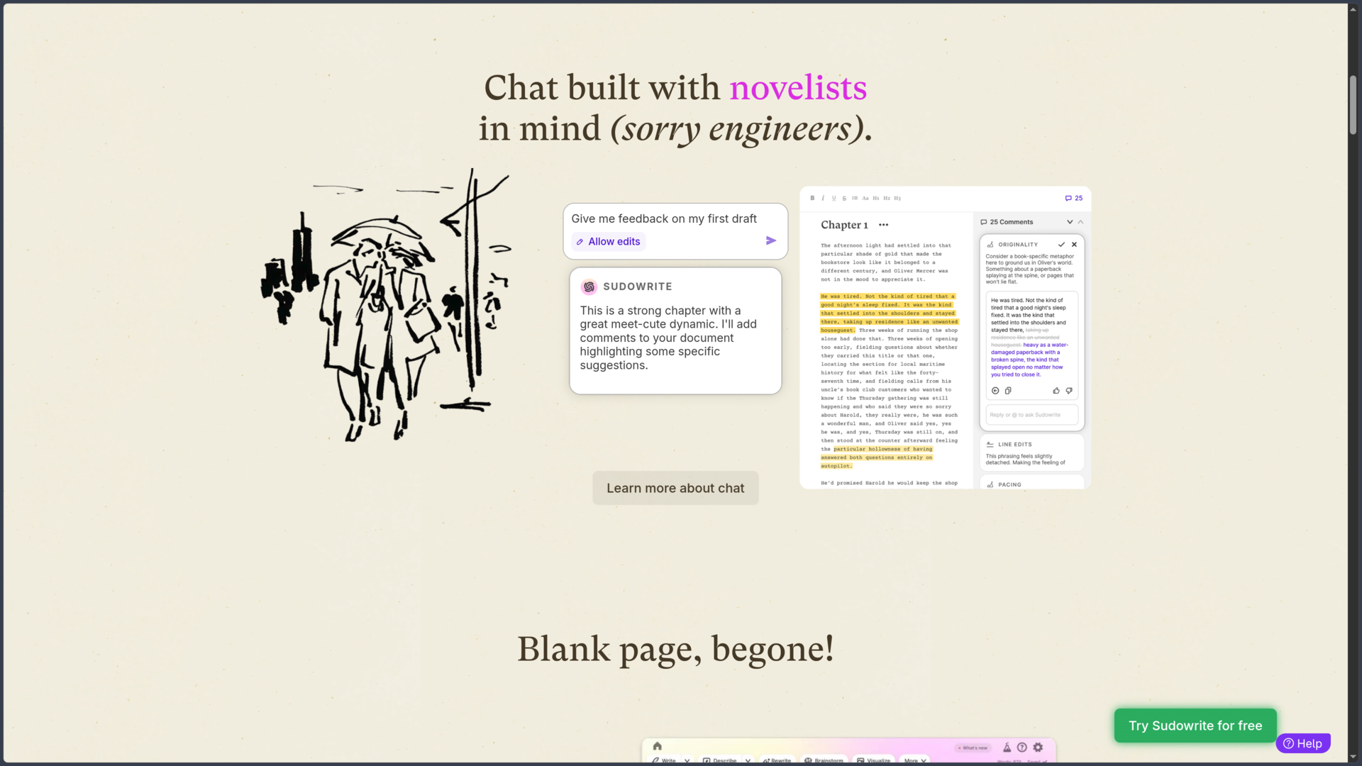 Sudowrite screenshot