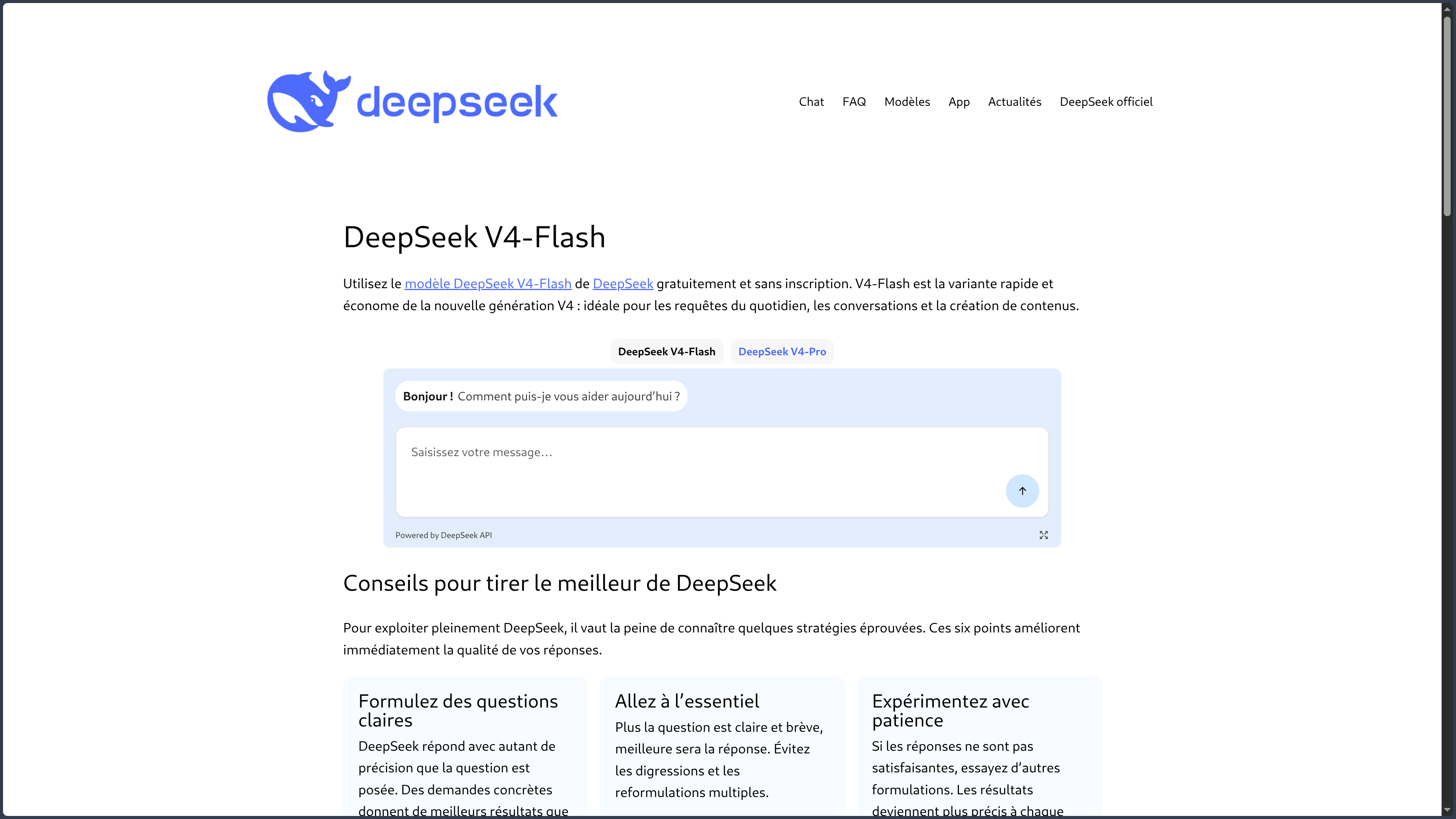DeepSeek screenshot