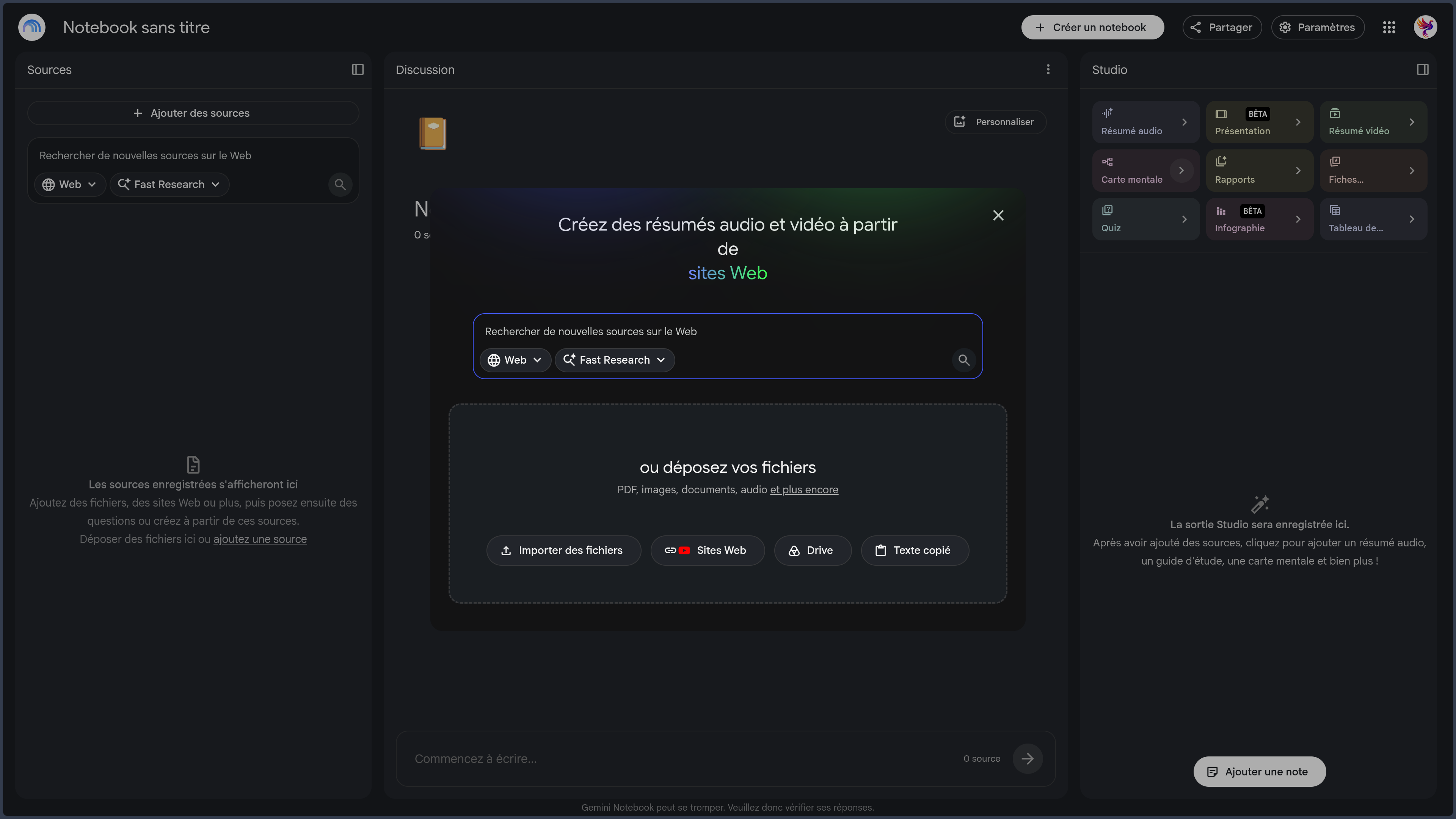 Gemini Notebook screenshot
