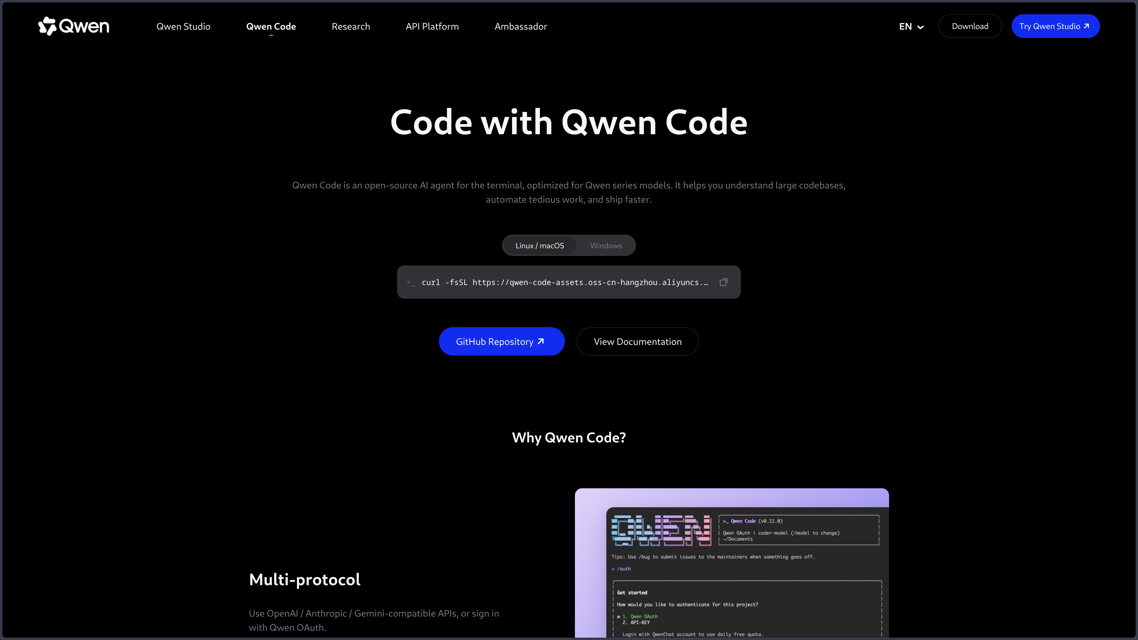 Qwen screenshot