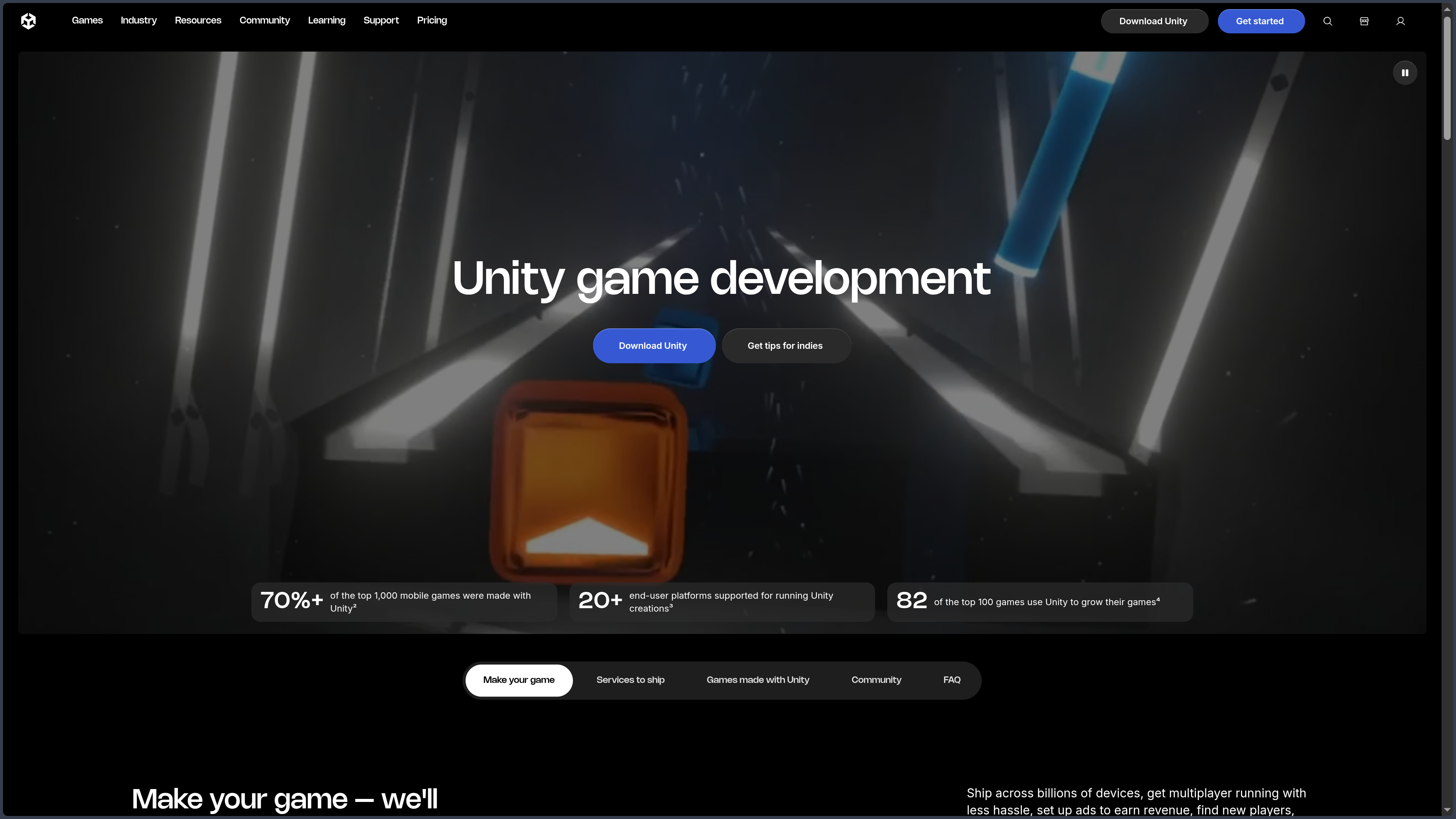 Unity screenshot