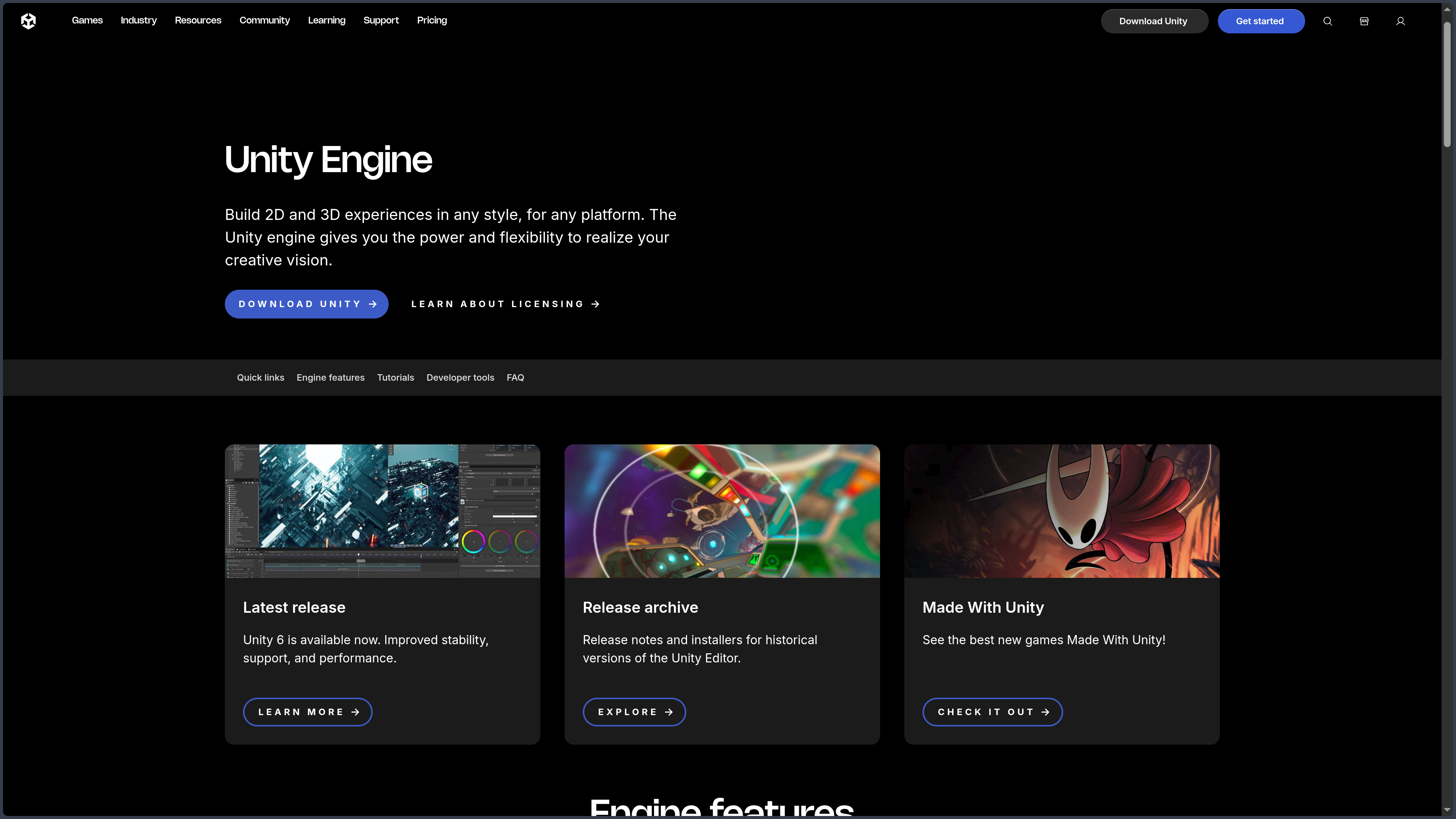 Unity screenshot