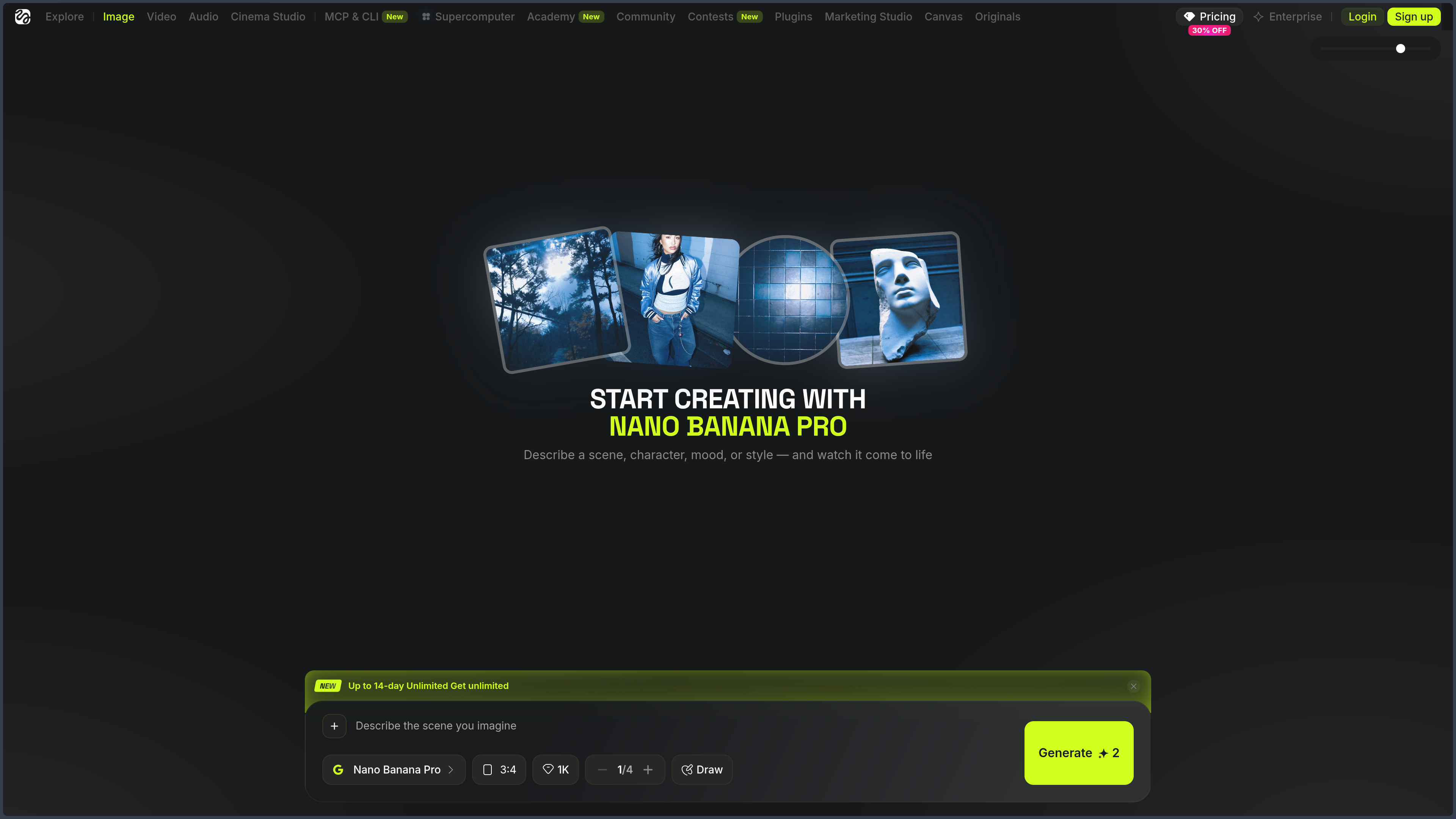 Higgsfield AI screenshot