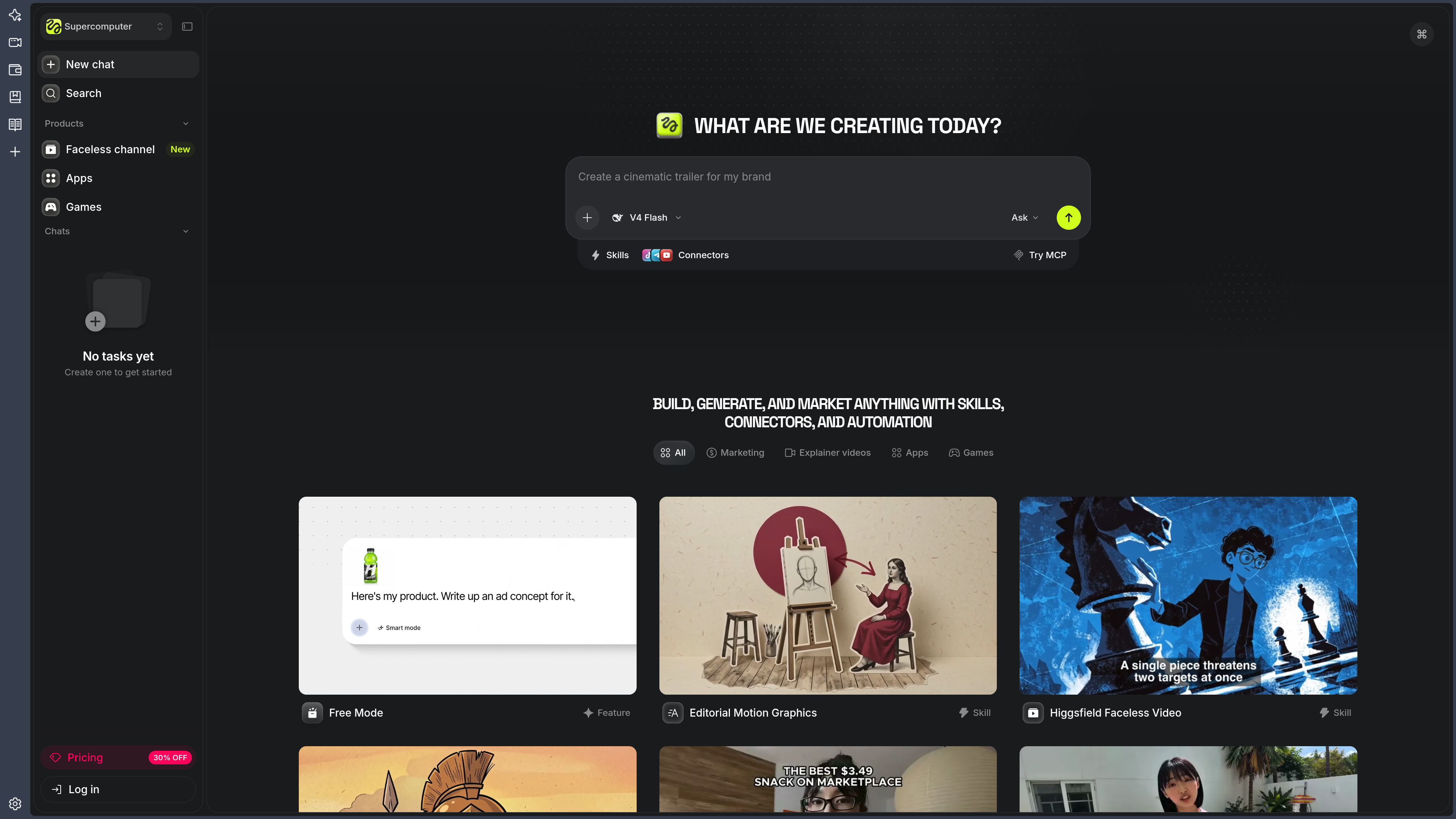 Higgsfield AI screenshot