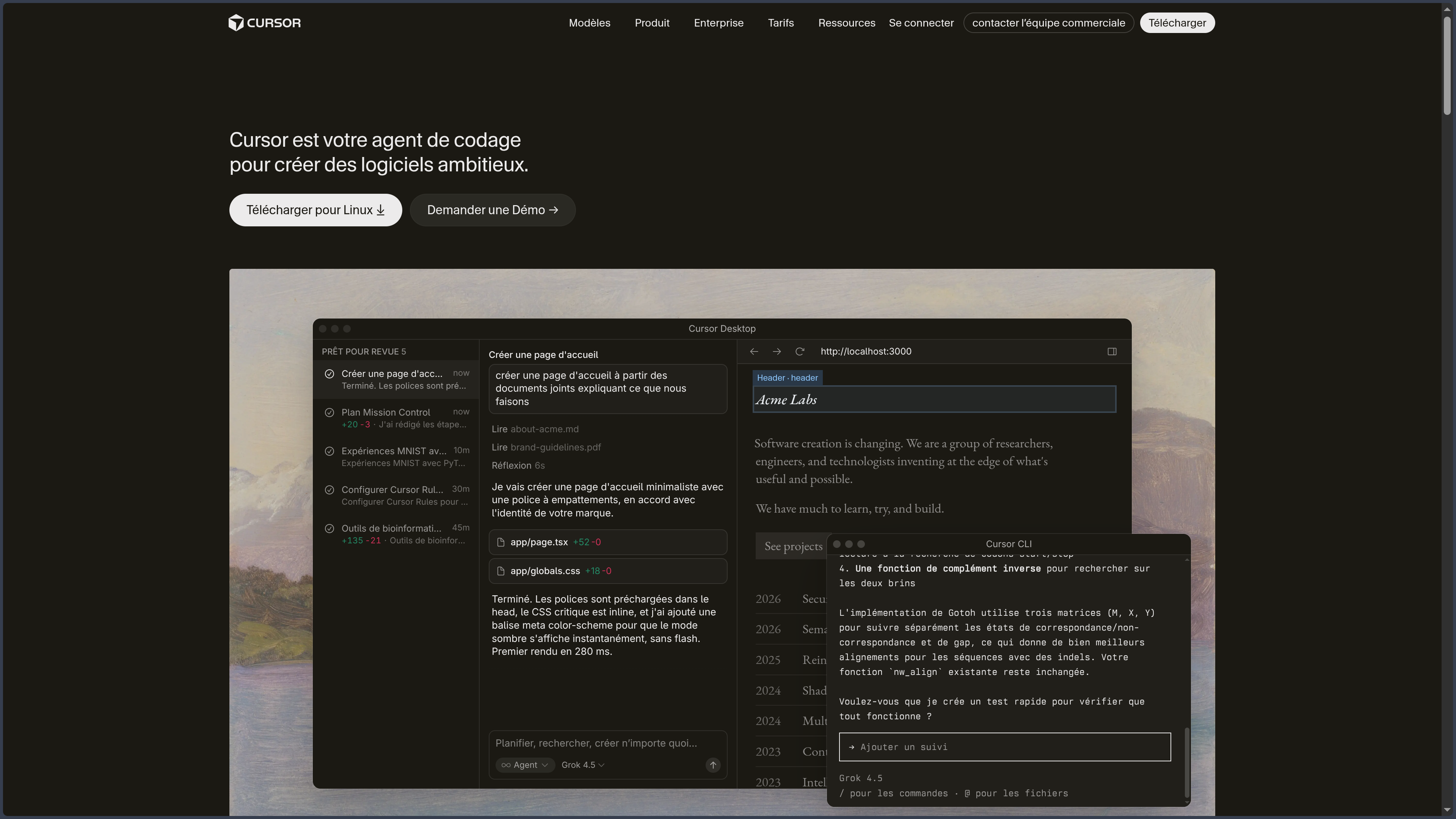 Cursor screenshot
