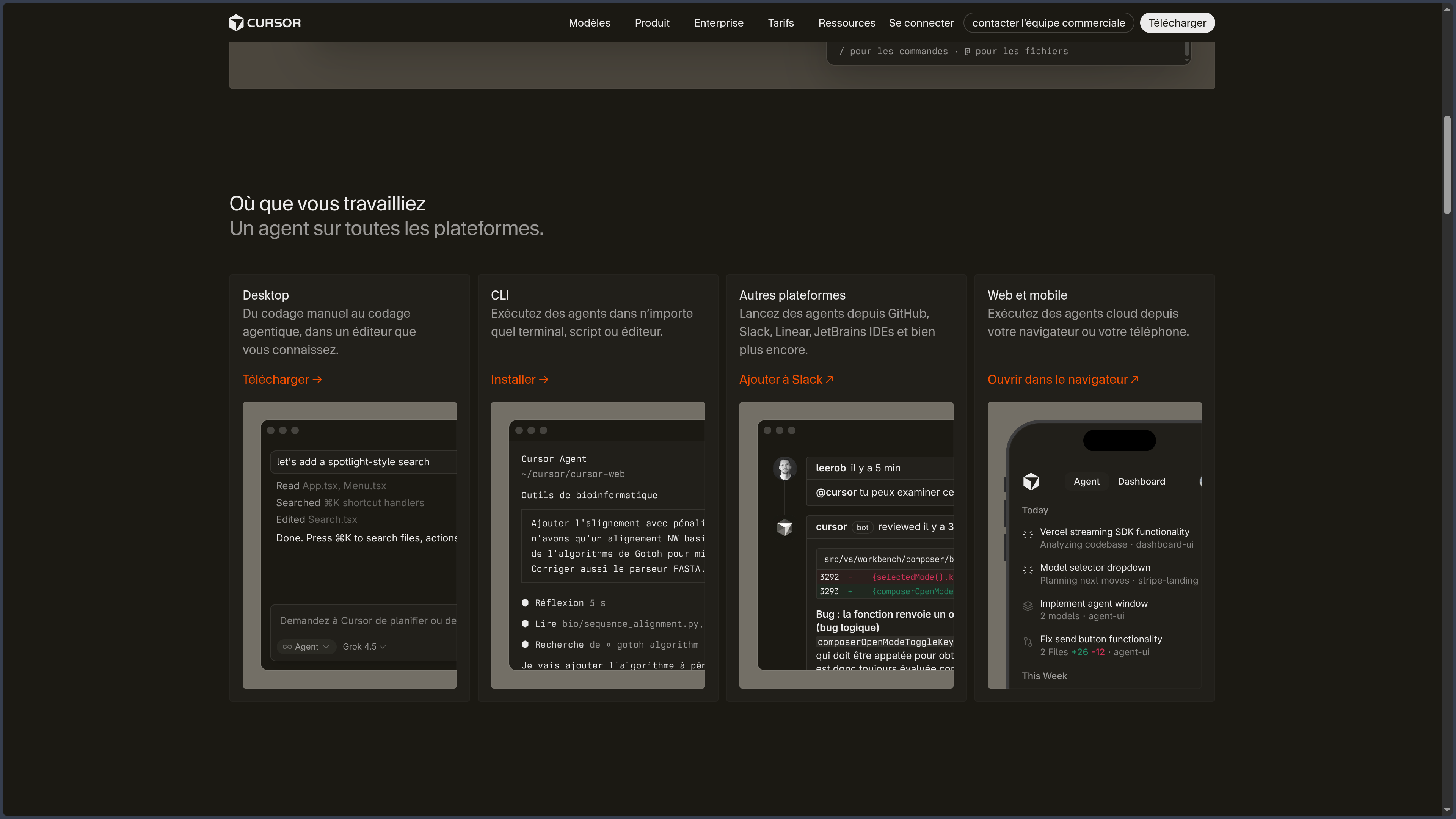 Cursor screenshot
