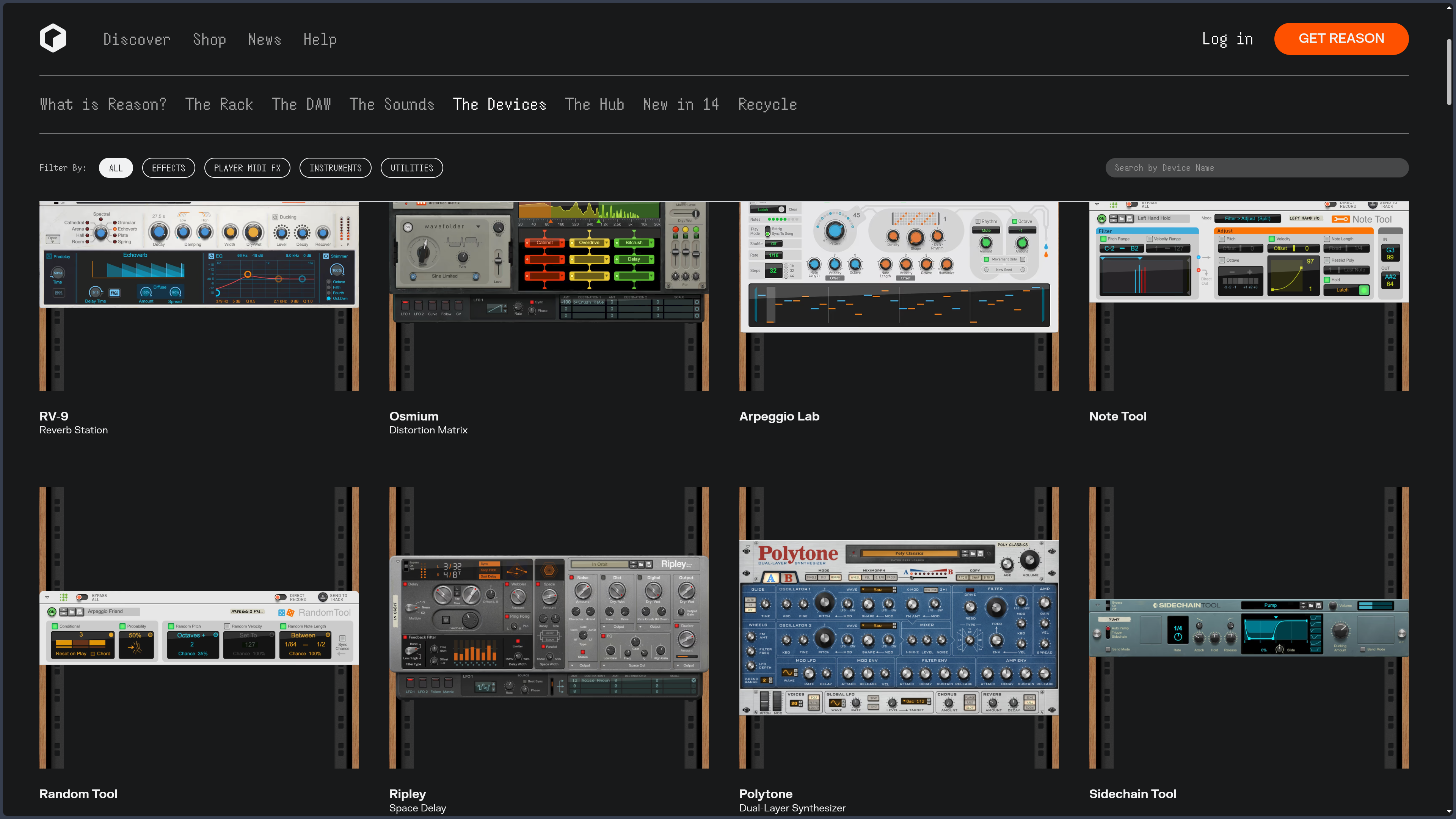 Reason screenshot
