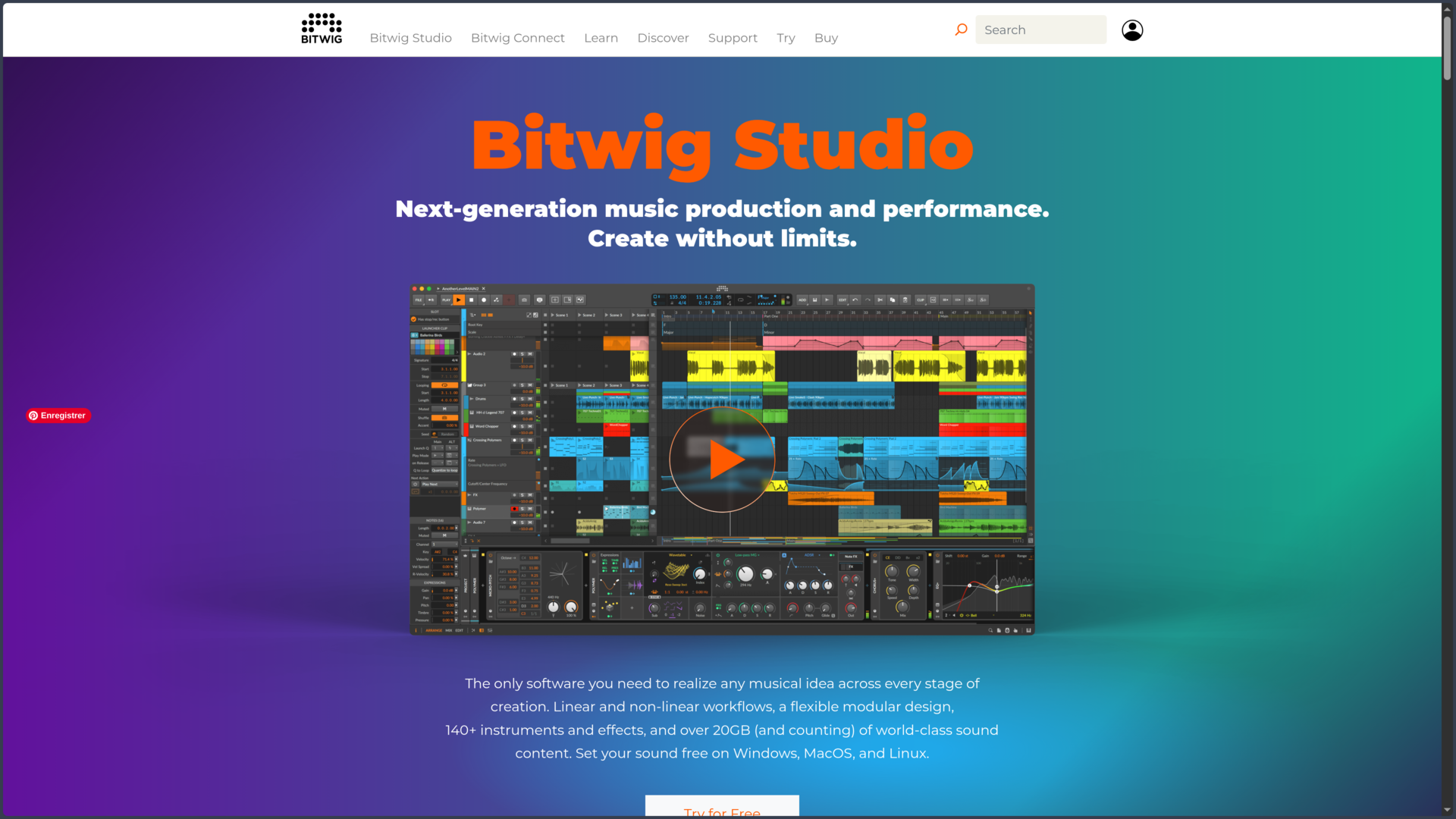Bitwig Studio screenshot