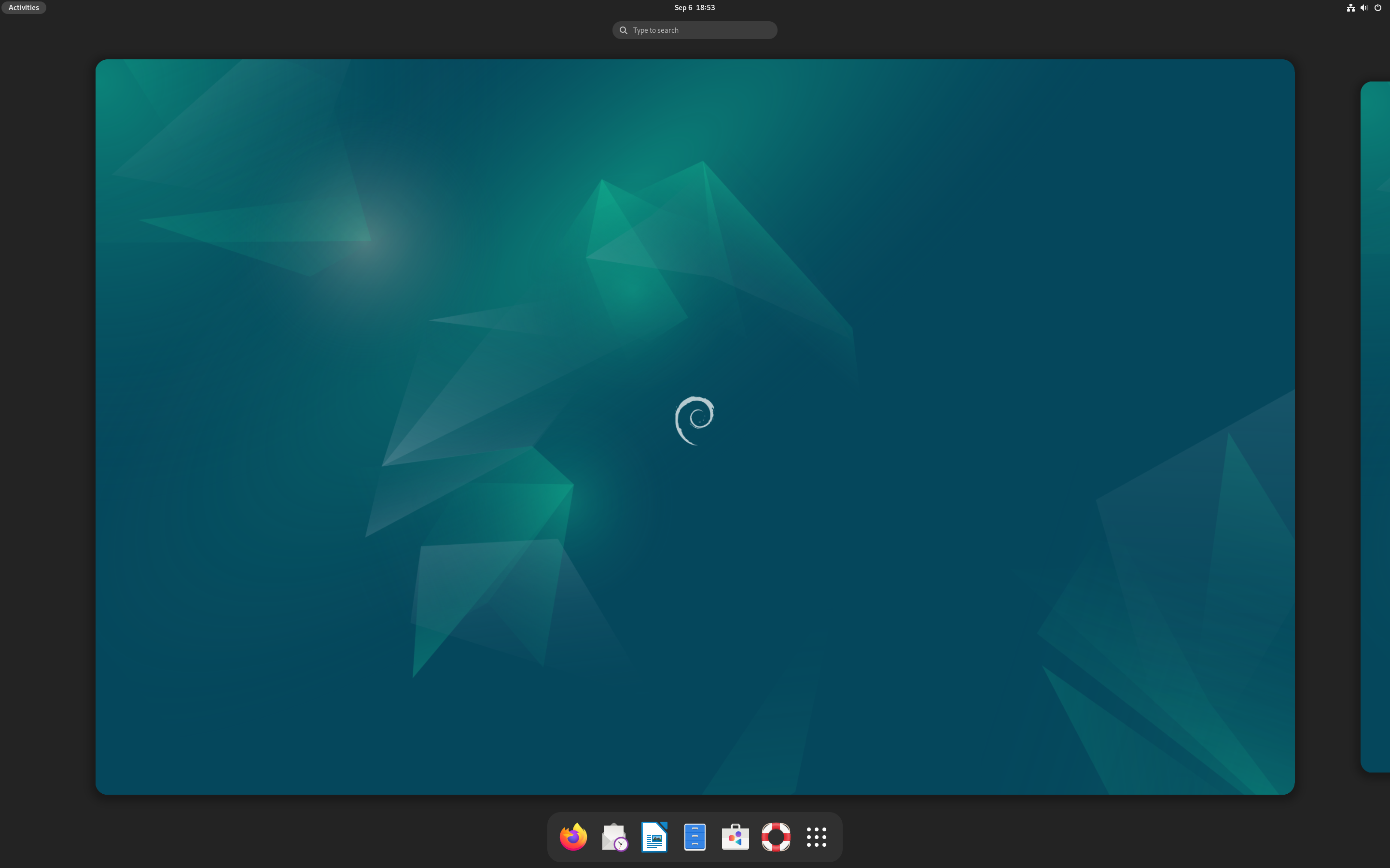Debian screenshot