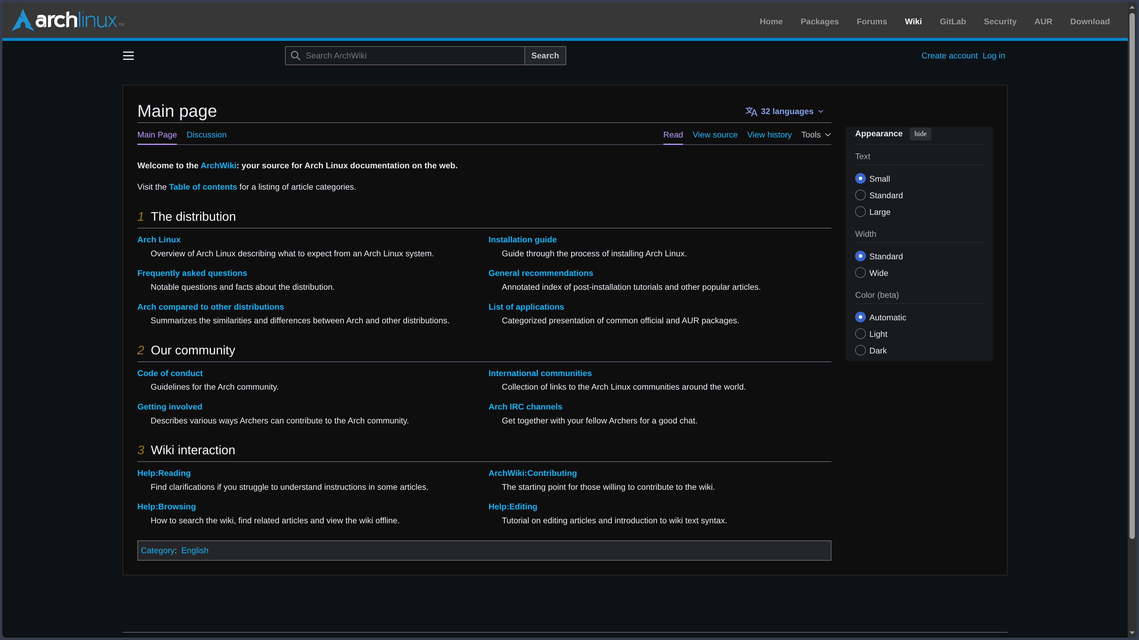 Arch Linux screenshot