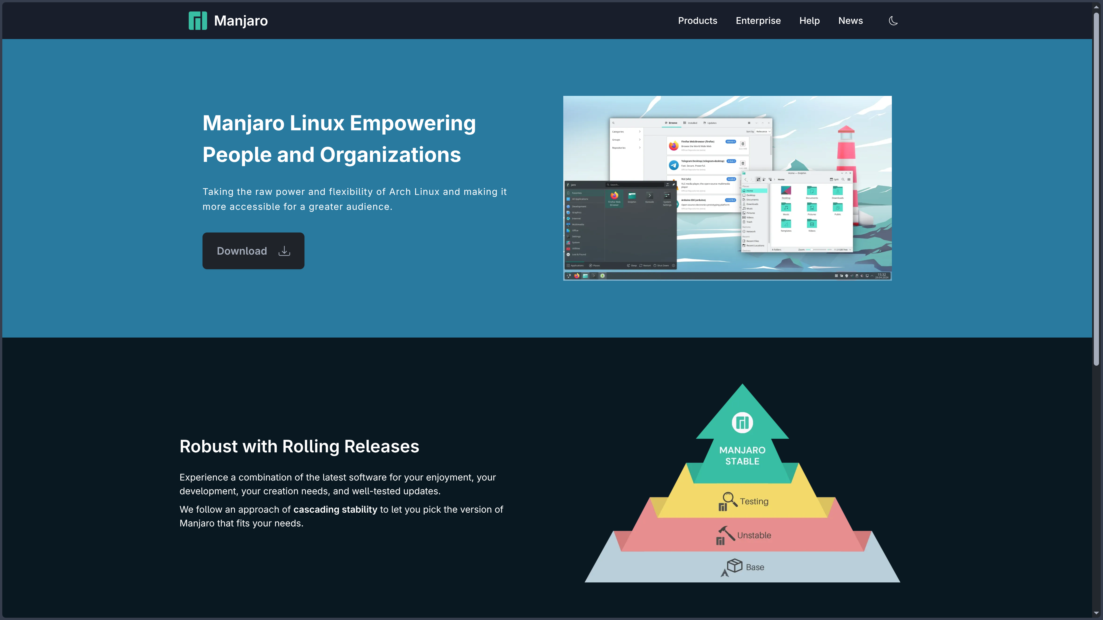 Manjaro Linux screenshot
