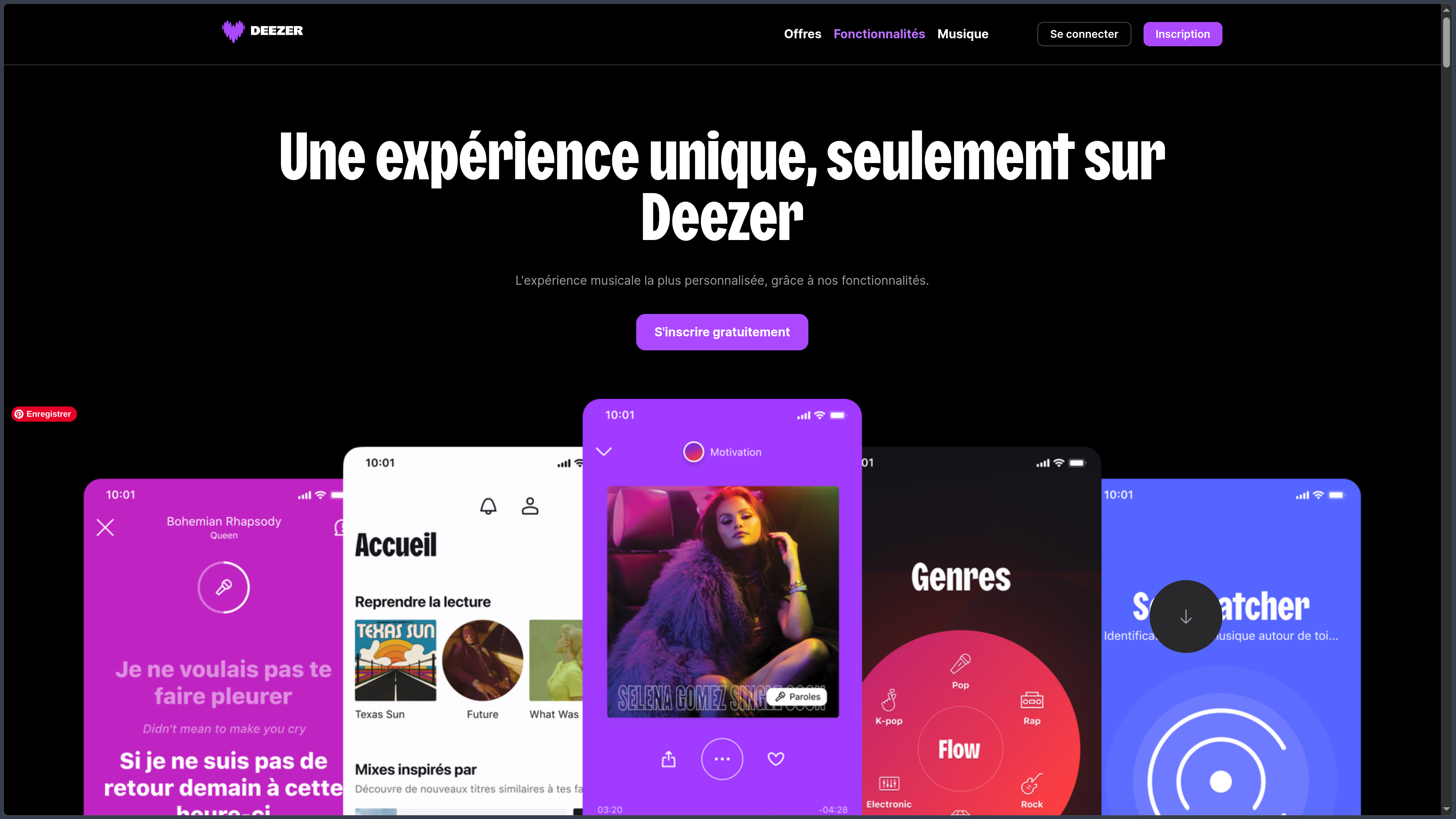 Deezer screenshot