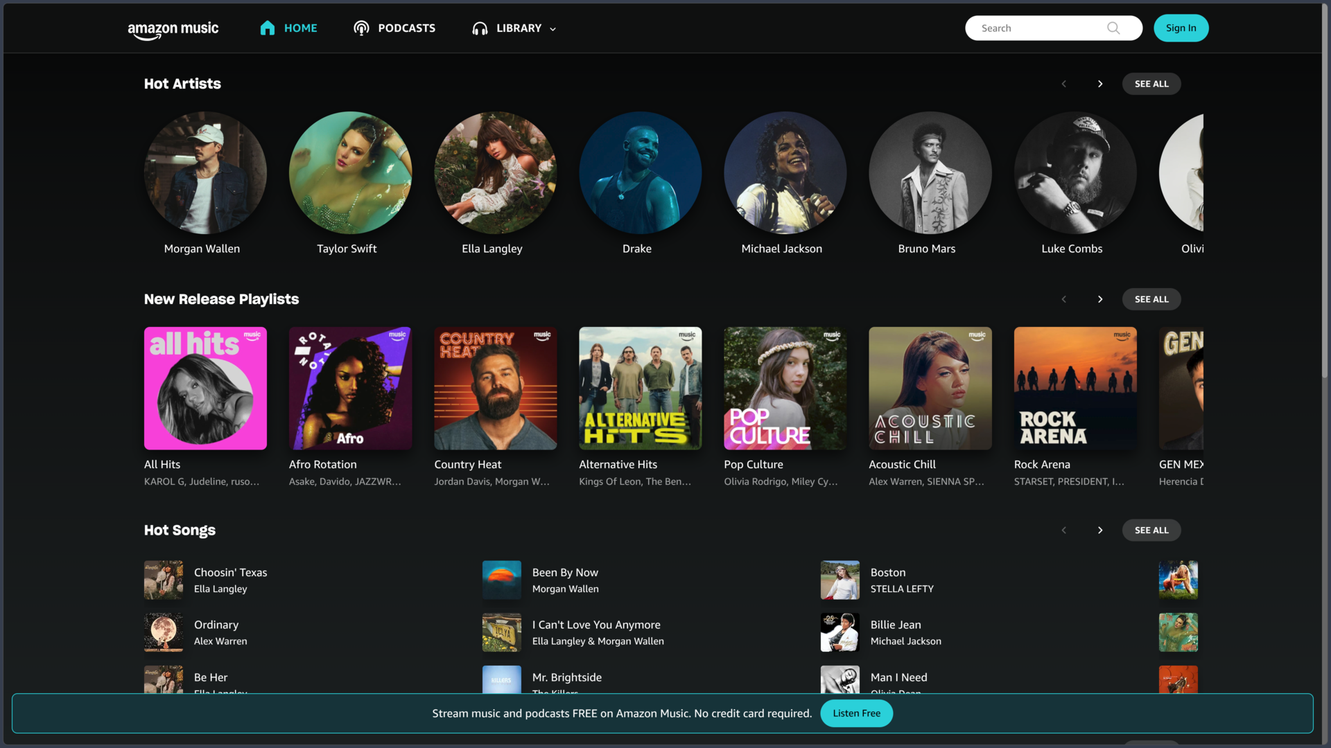 Amazon Music screenshot