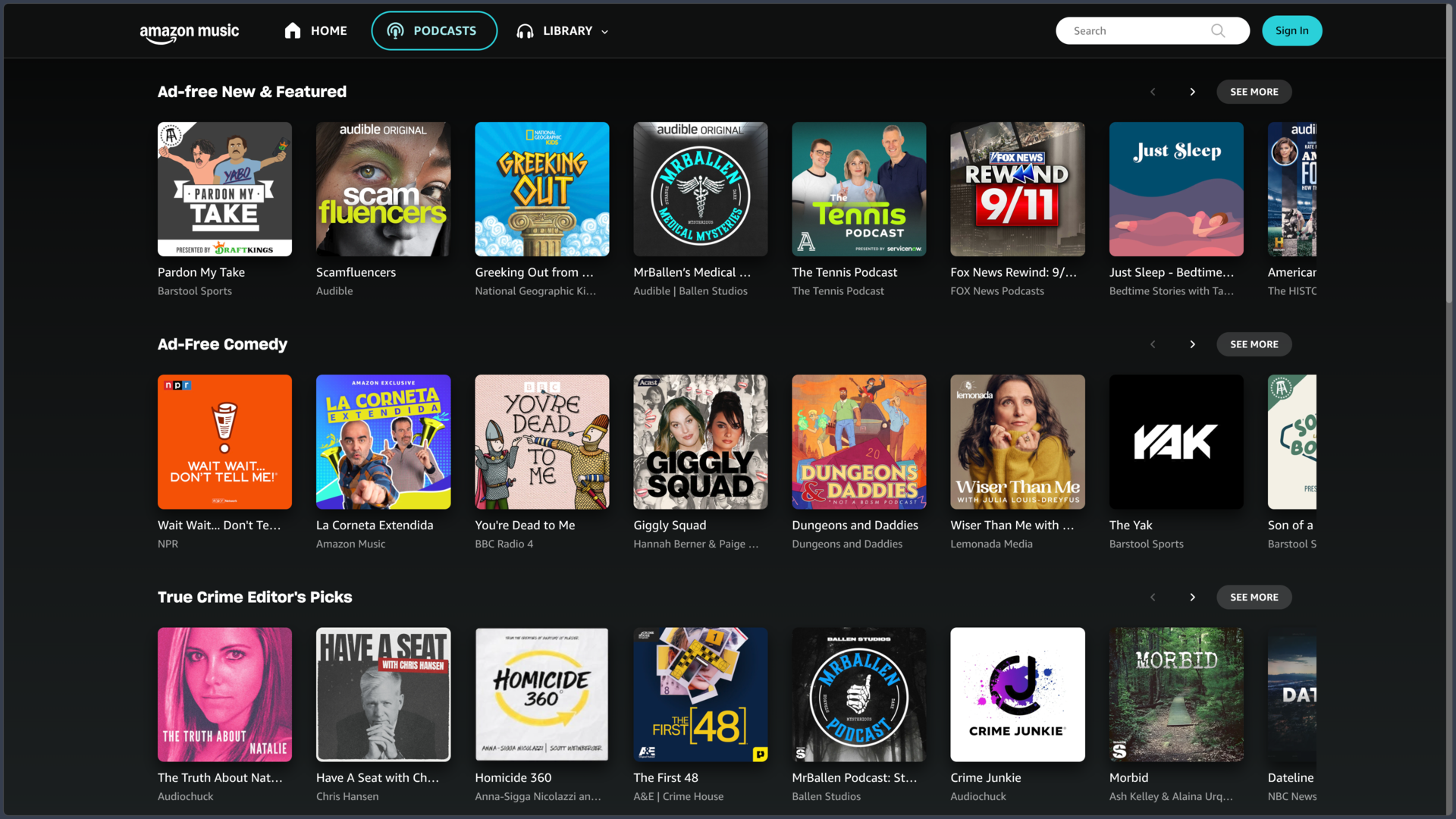 Amazon Music screenshot