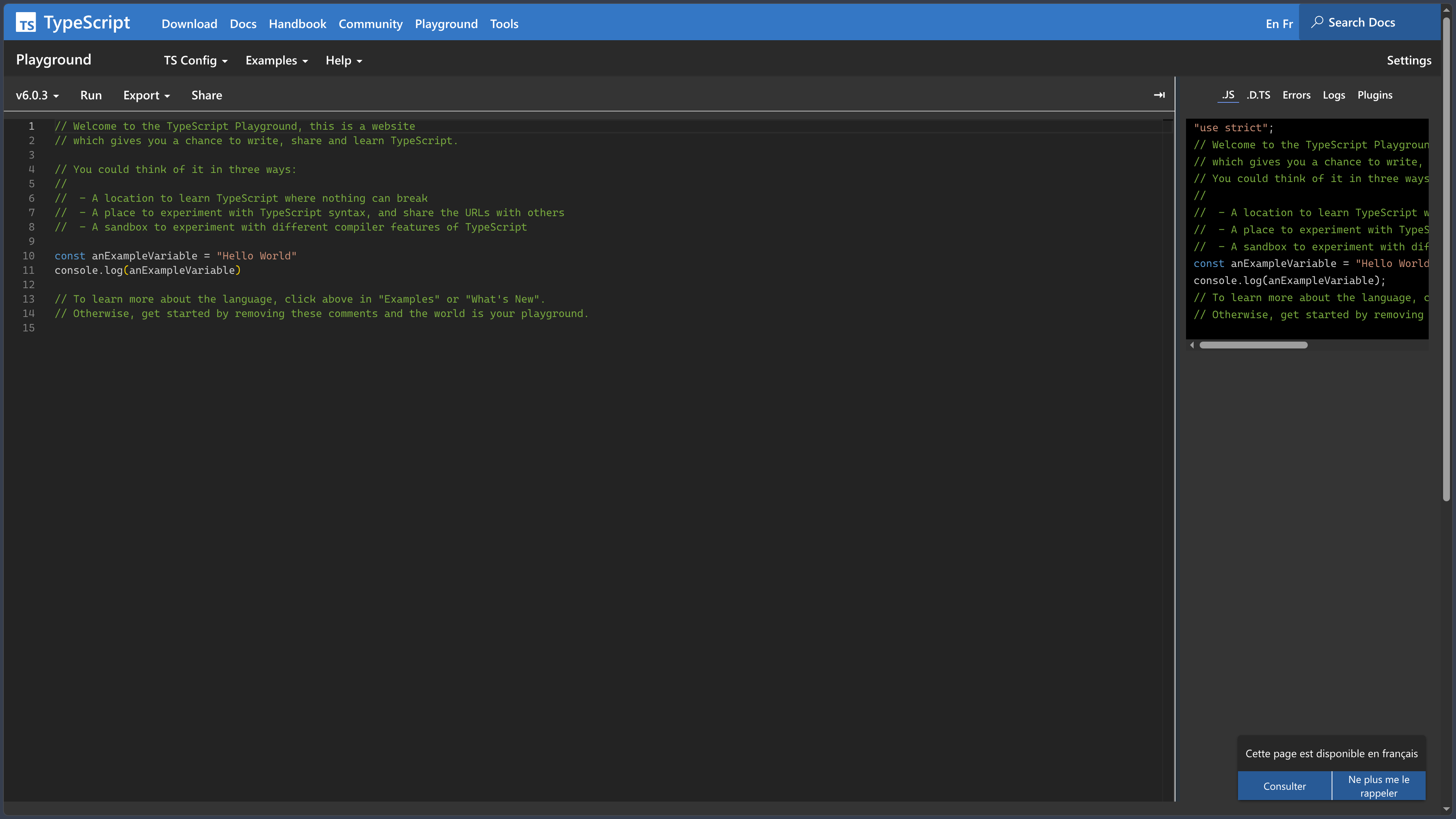 TypeScript screenshot