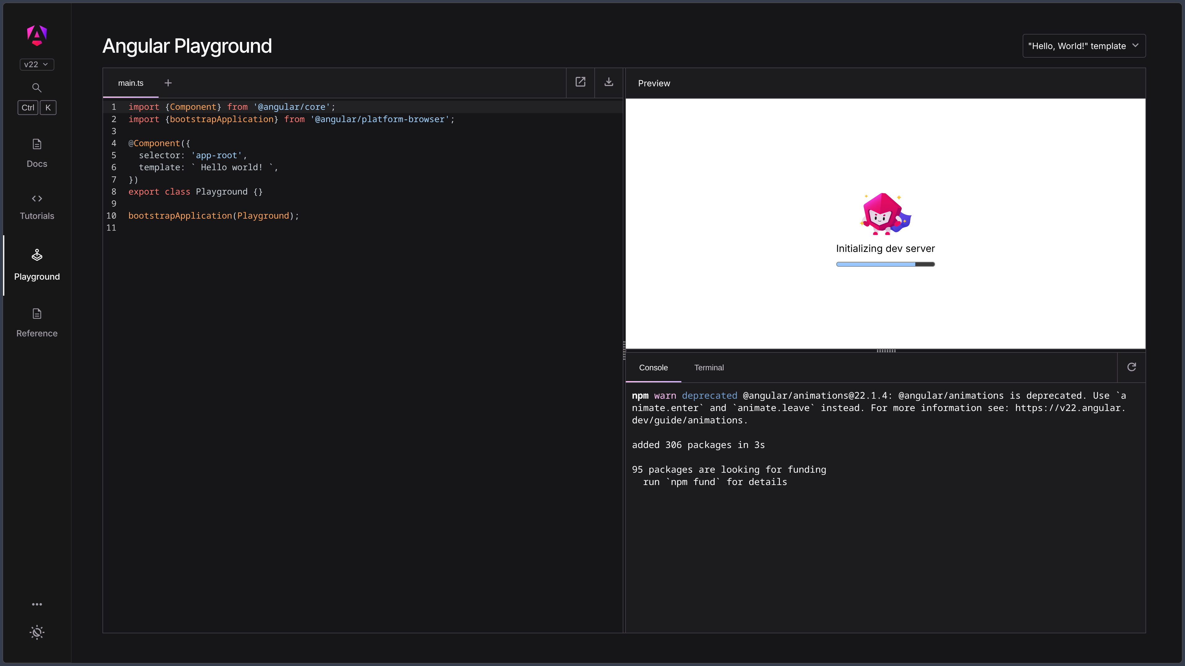 Angular screenshot
