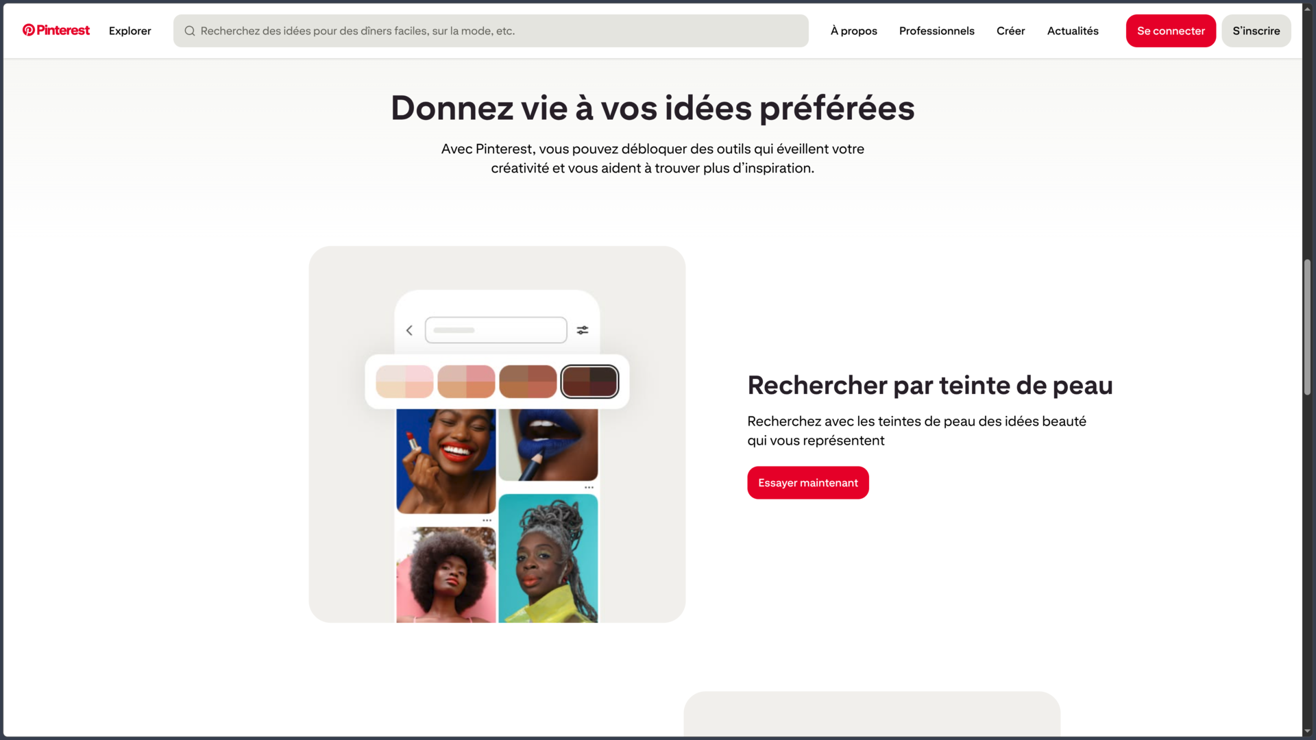 Pinterest screenshot