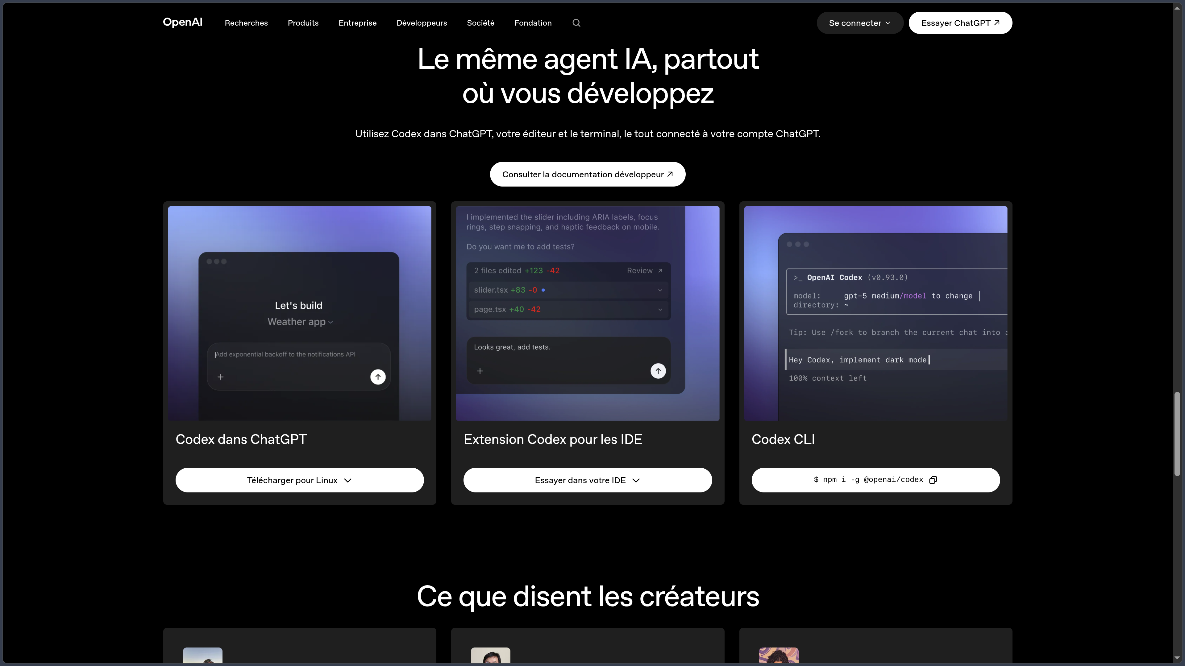 Codex screenshot