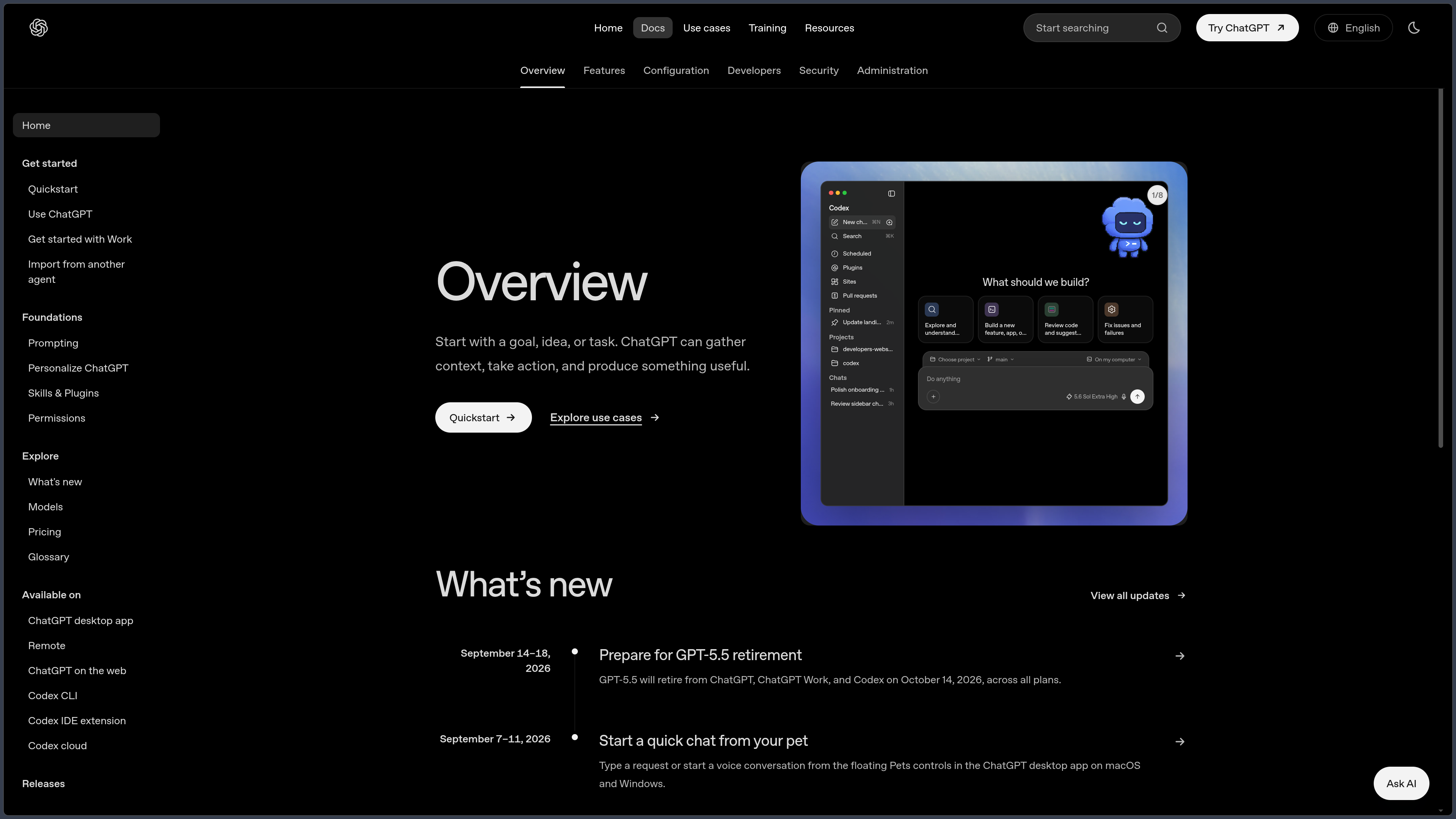 Codex screenshot