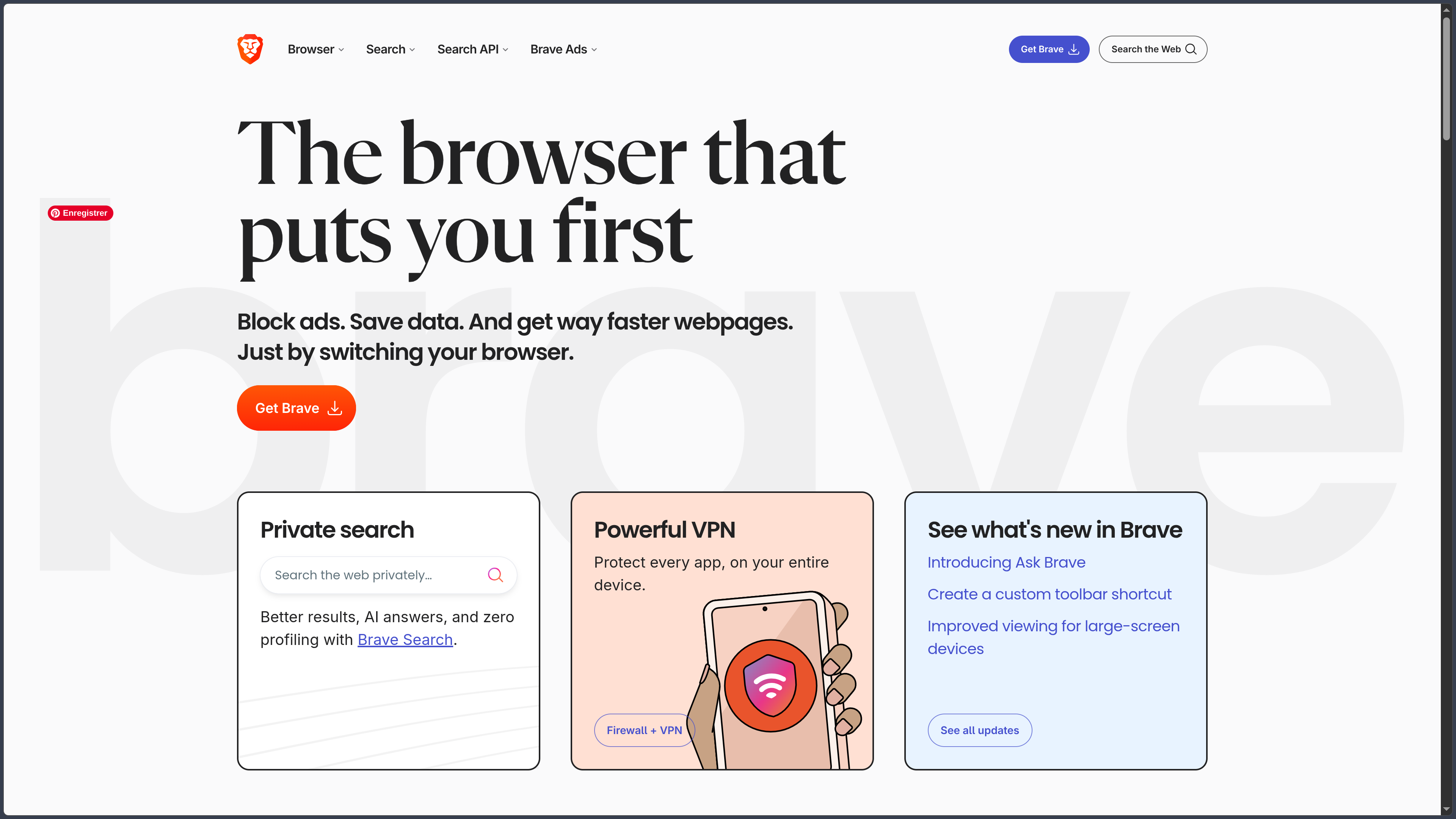 Brave screenshot