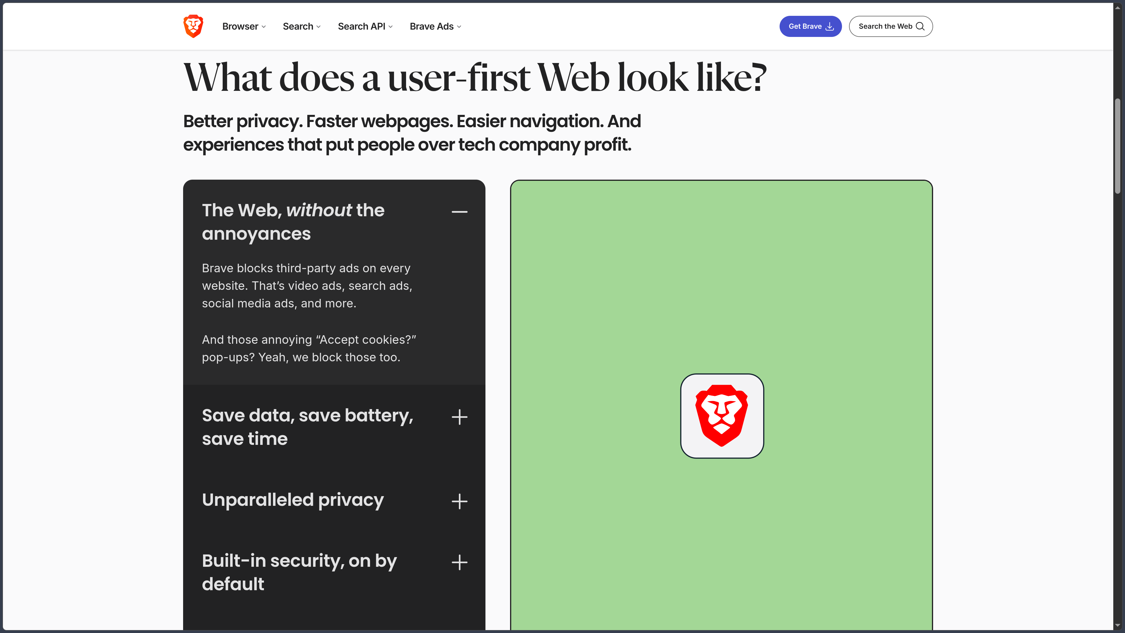 Brave screenshot